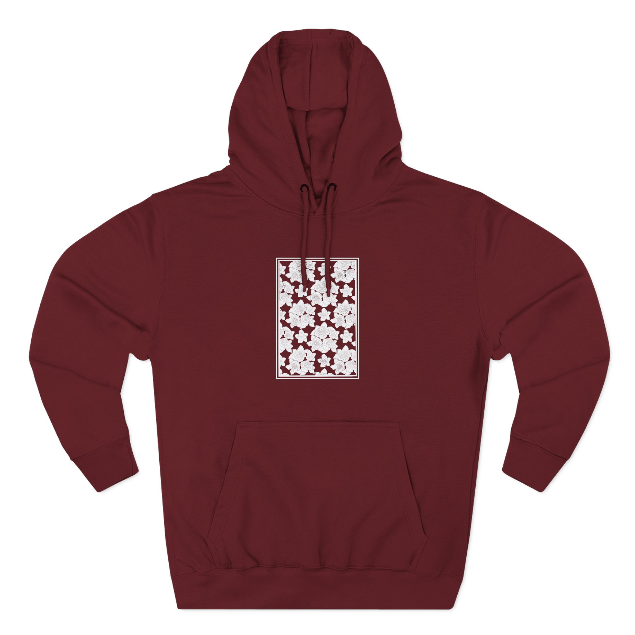 Smoke Floral Three-Panel Fleece Hoodie - Image 13