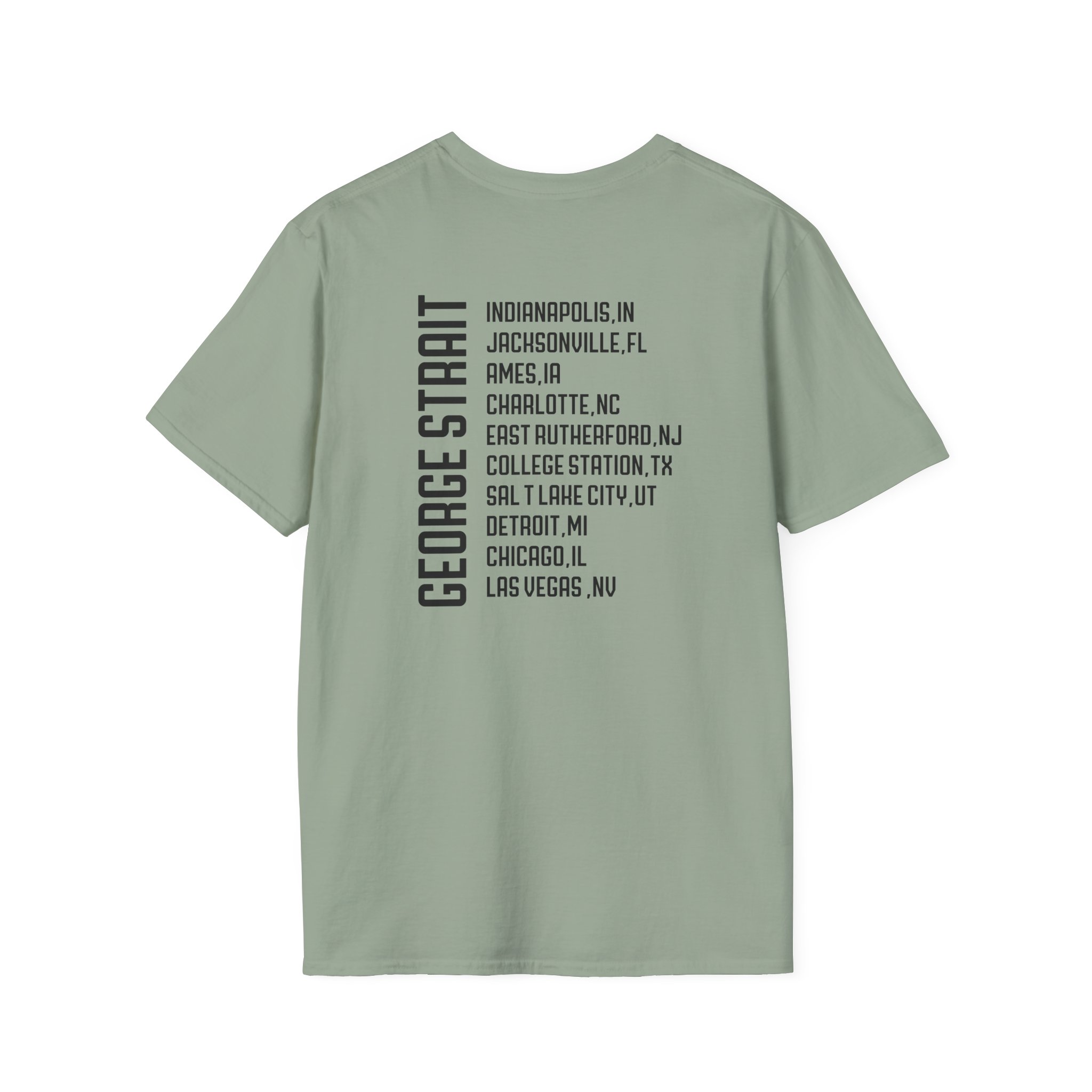 George Strait Heather Denim Silhouette Unisex Softstyle T-Shirt - Image 16