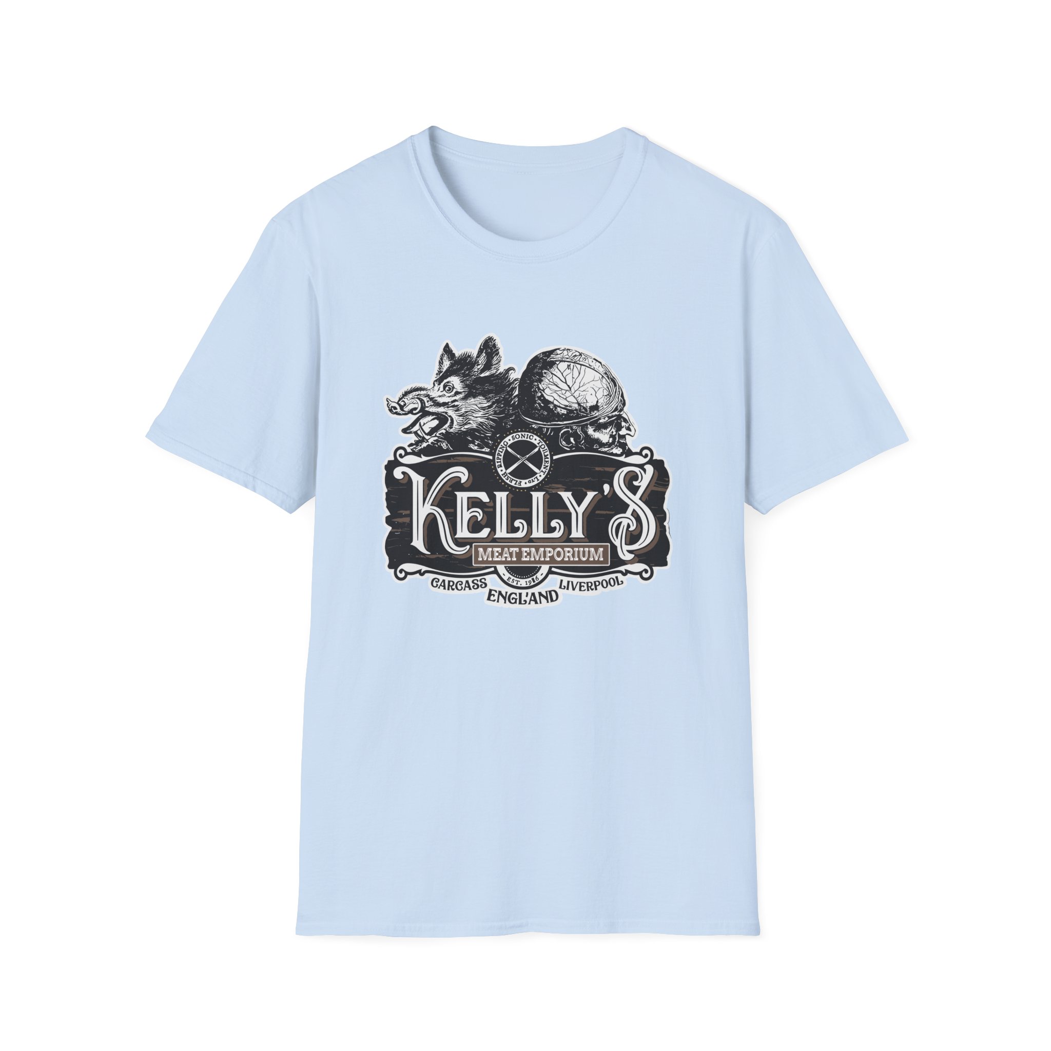 Carcass Kelly's Meat Emporium Unisex Softstyle T-Shirt - Image 31