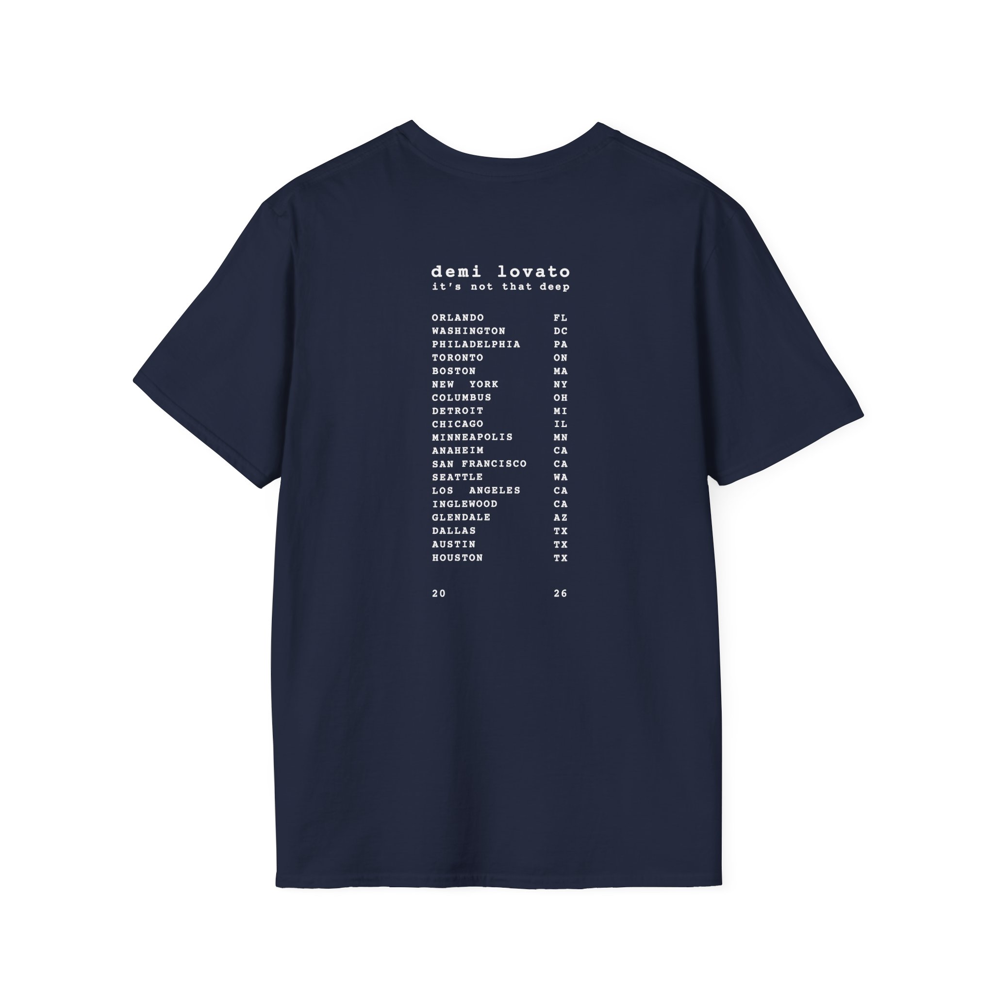 D L It’s Not That Deep Tour Unisex Softstyle T-Shirt - Image 14