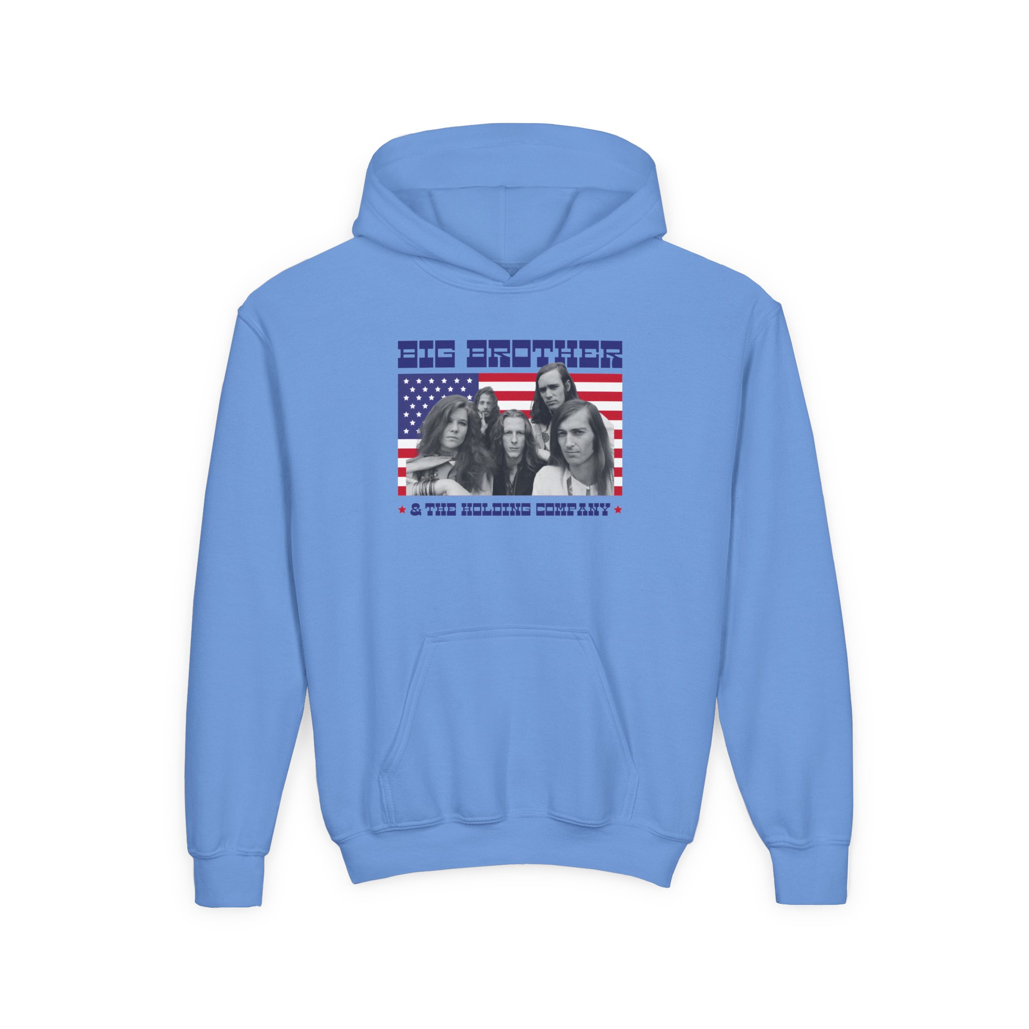 Janis Joplin Big Brother & the Holding Company Youth Heavy Blend Hooded Sweatshirt - Image 7