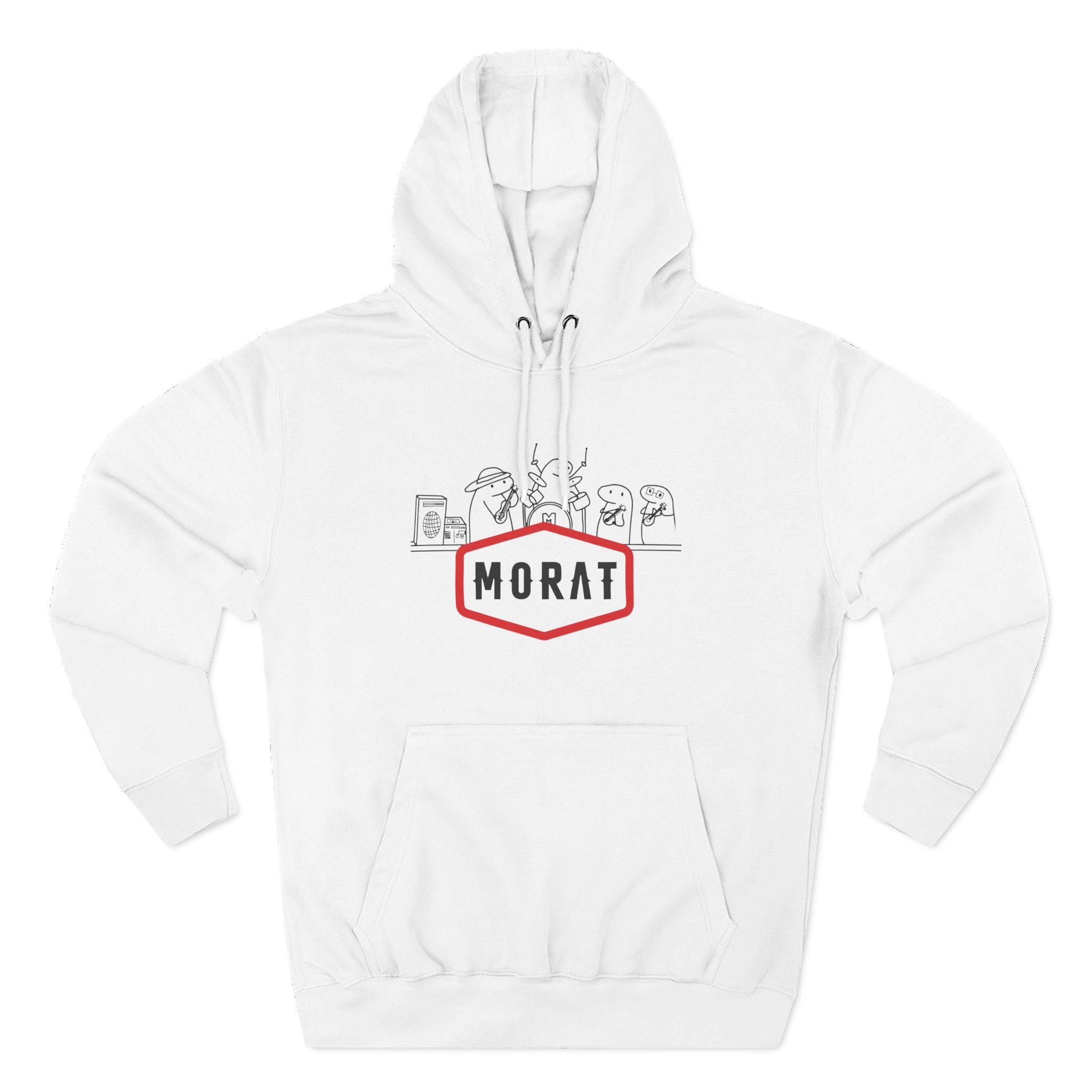 Morat Name Drawing Flork Playera Three-Panel Fleece Hoodie
