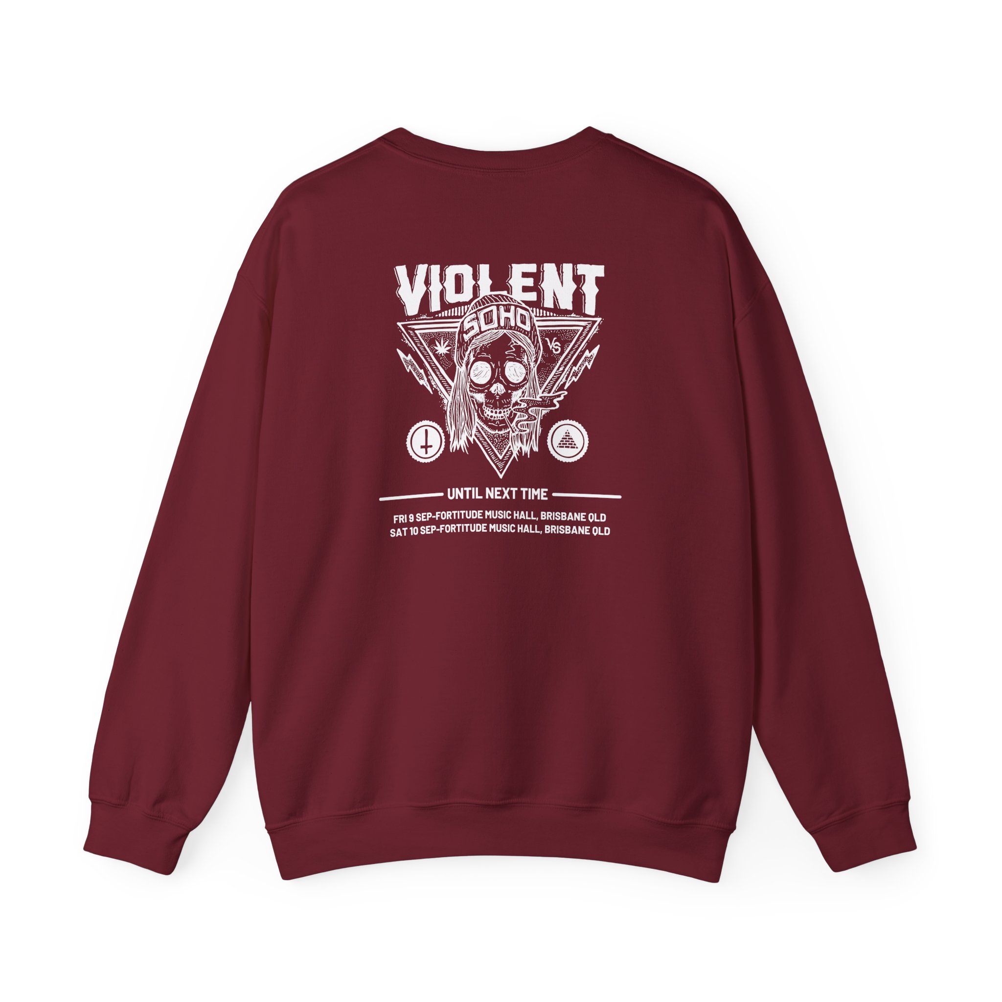 Violent Soho Until Next Time Blazin' Skull Unisex Heavy Blend™ Crewneck Sweatshirt - Image 20