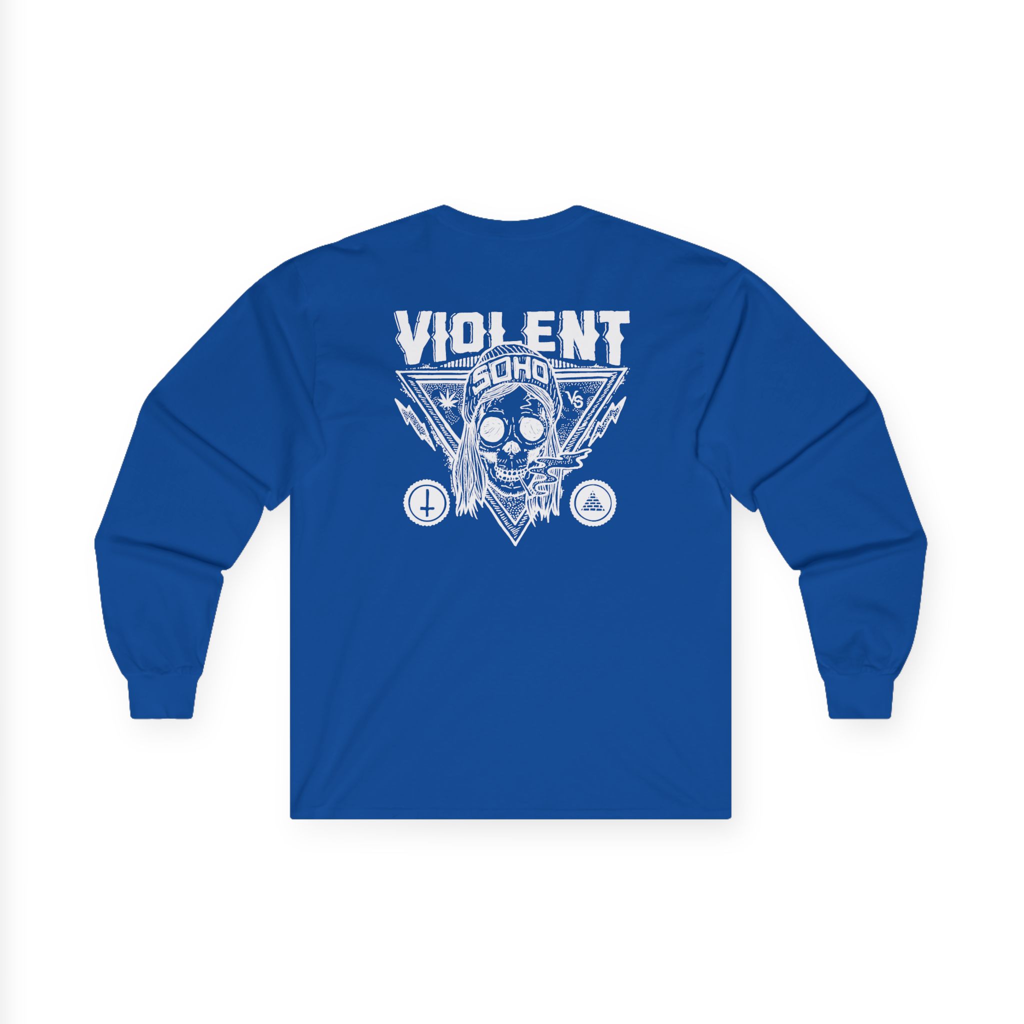 Violent Soho Blazin Skull Unisex Ultra Cotton Long Sleeve Tee - Image 10