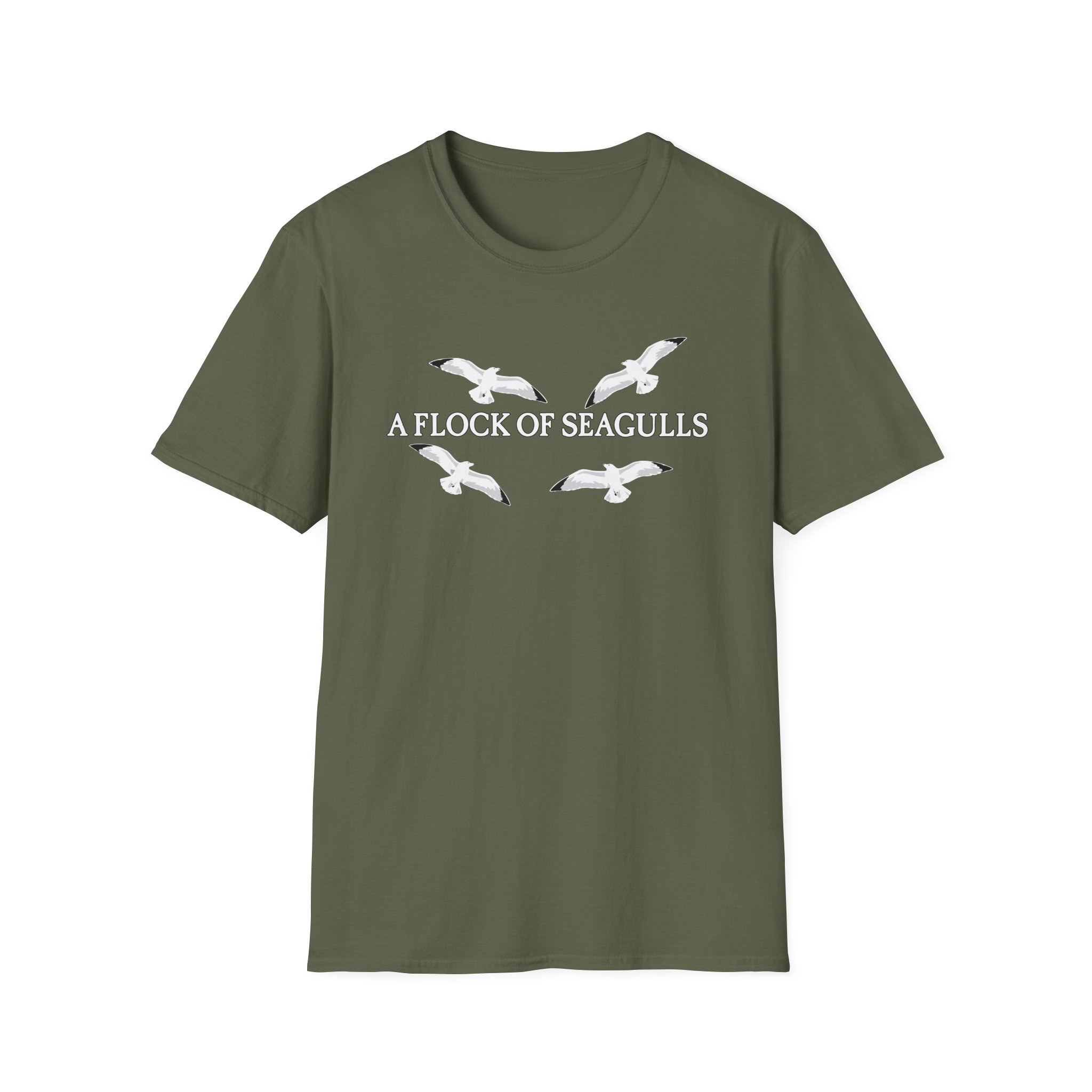 A Flock of Seagulls “Seagulls” Unisex Softstyle T-Shirt - Image 7
