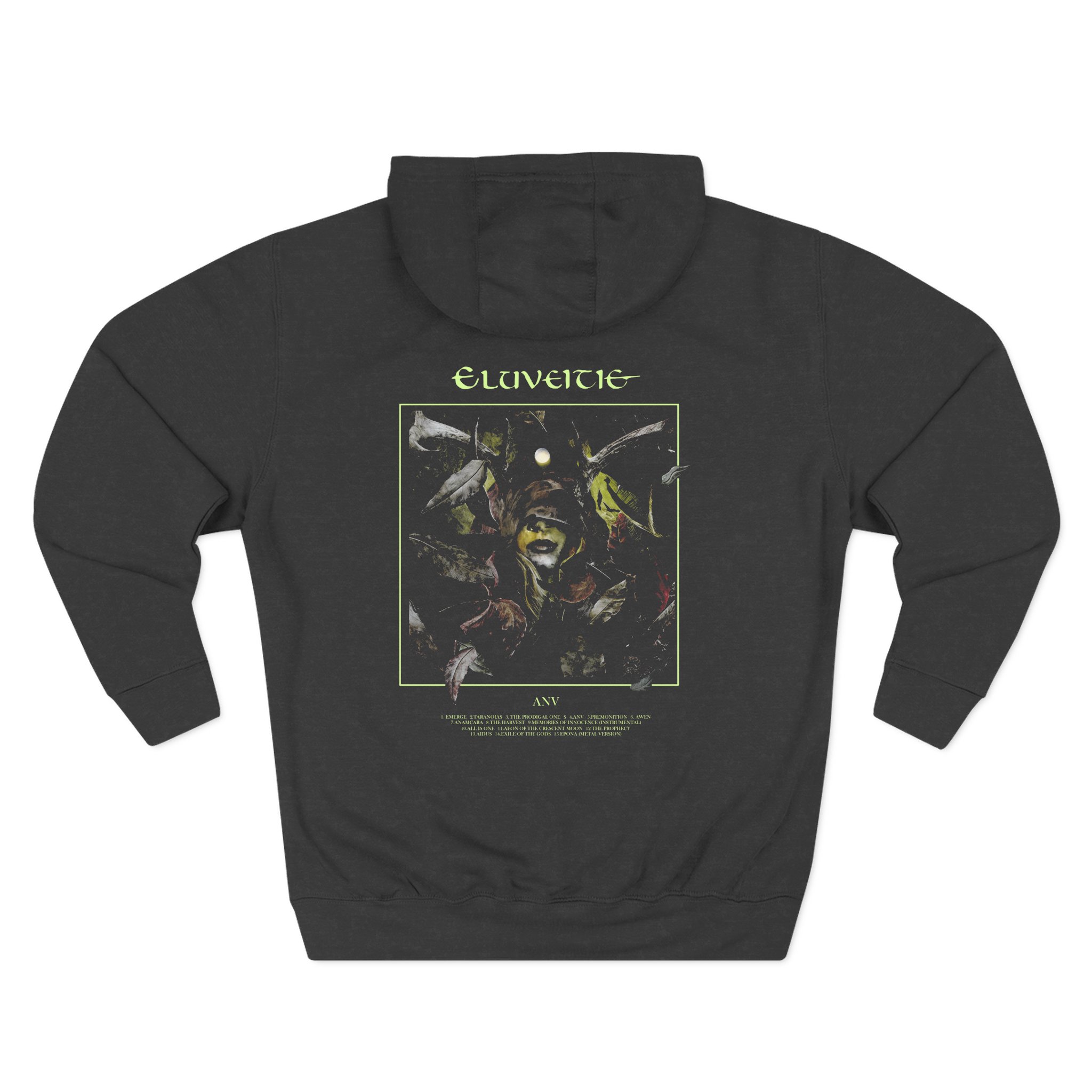 Eluveitie Leaves Three-Panel Fleece Hoodie - Image 4