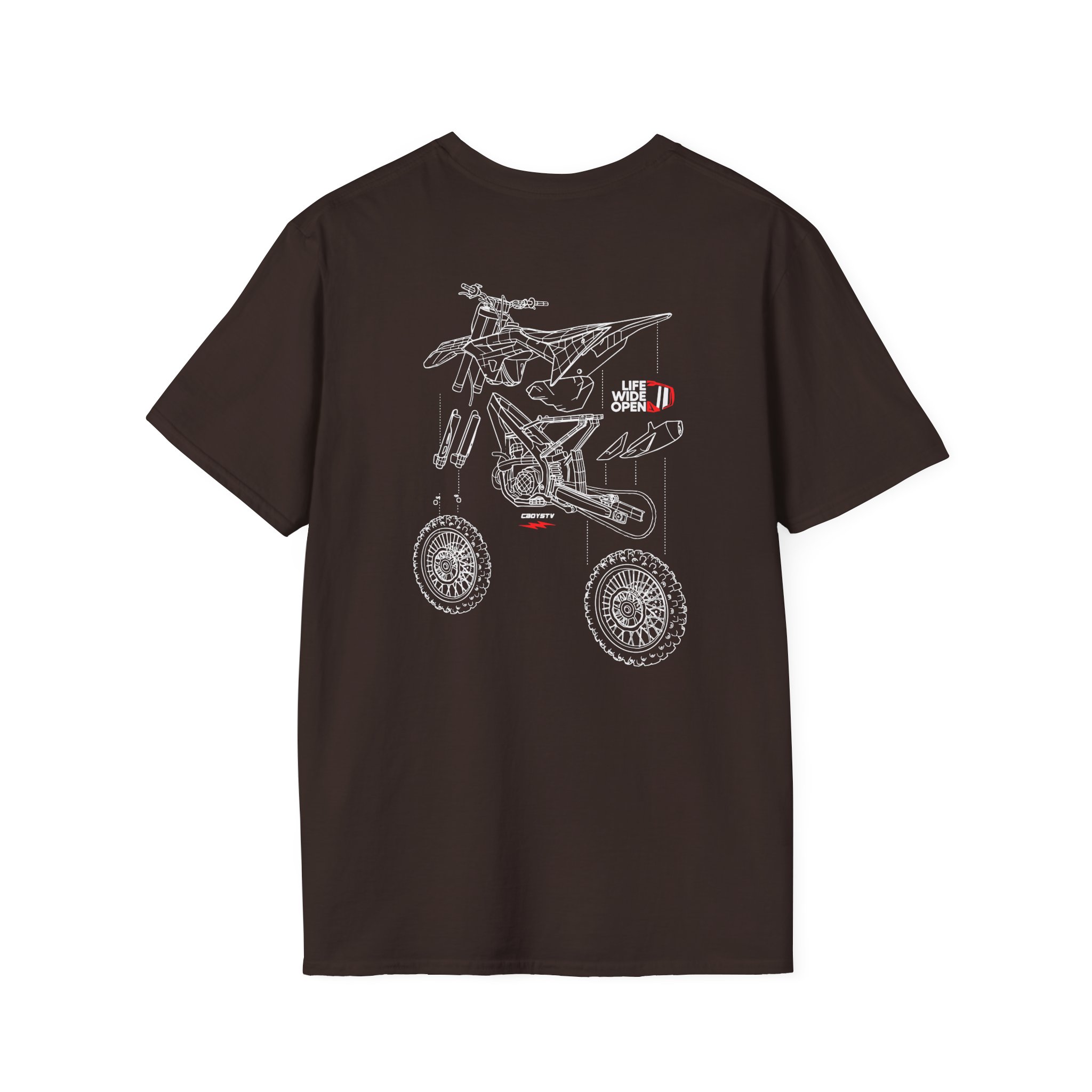 Cboystv Dirtbike Blowup Unisex Softstyle T-Shirt - Image 6