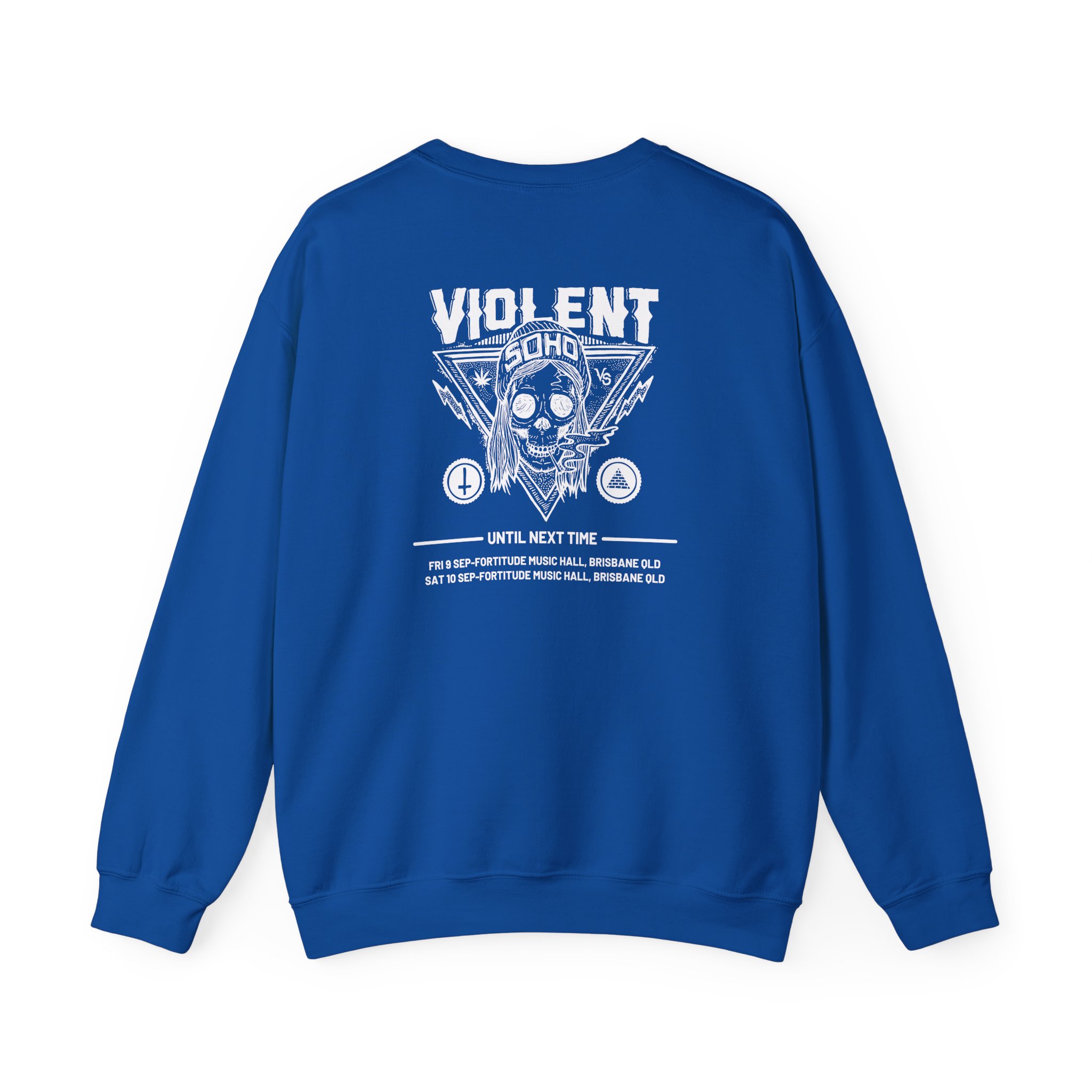 Violent Soho Until Next Time Blazin' Skull Unisex Heavy Blend™ Crewneck Sweatshirt - Image 14