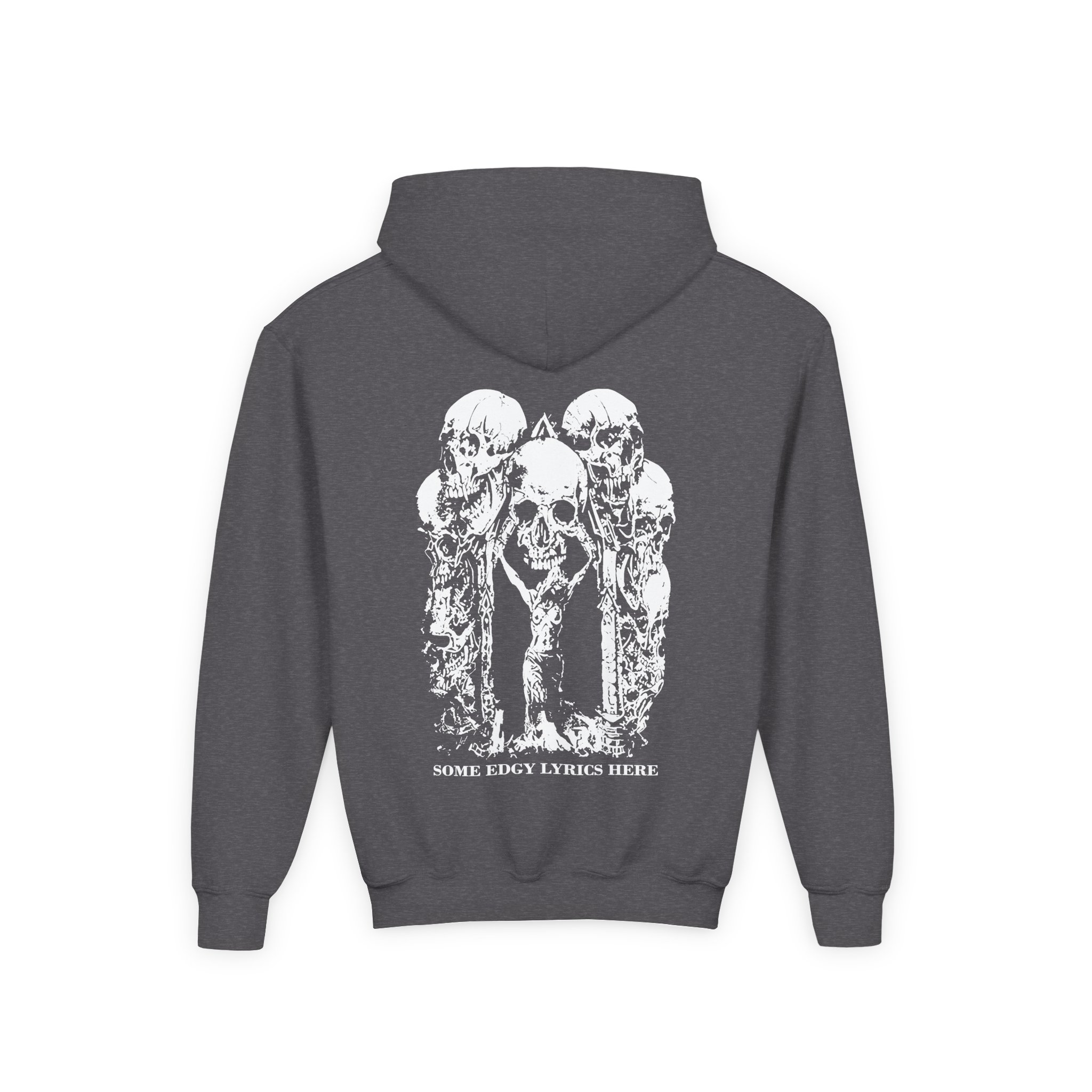 Paleface Swiss Edgy Halloween Youth Heavy Blend Hooded Sweatshirt - Image 8