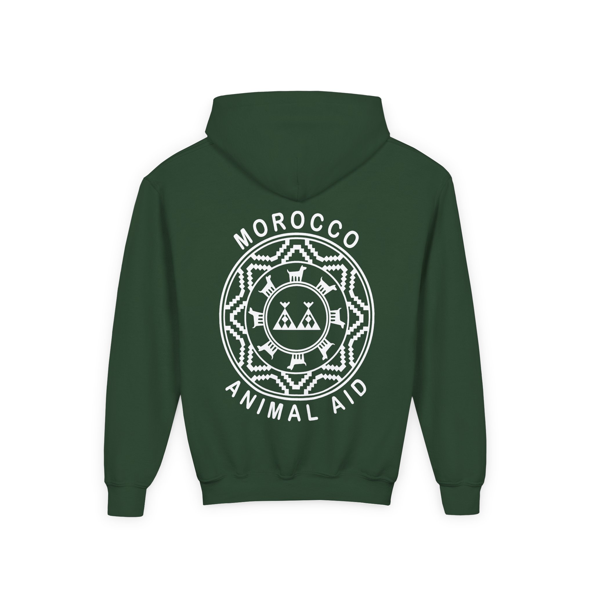 Kinging It Morocco Animal Aid Youth Heavy Blend Hooded Sweatshirt - Image 6