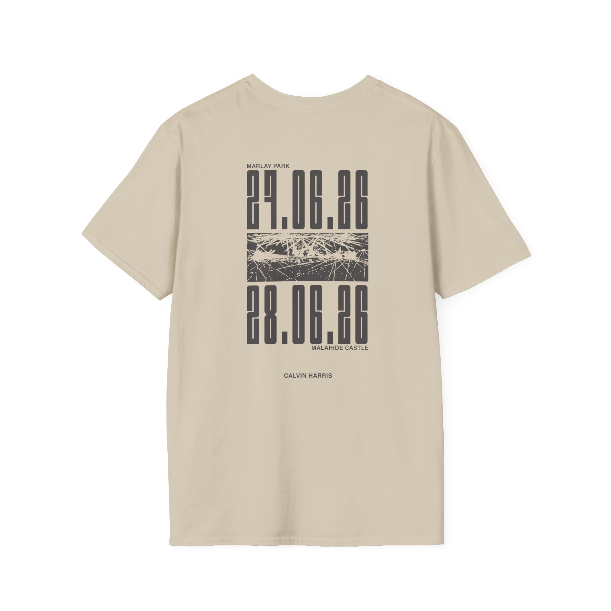 Calvin Harris Malahide Castle Tour Unisex Softstyle T-Shirt - Image 2