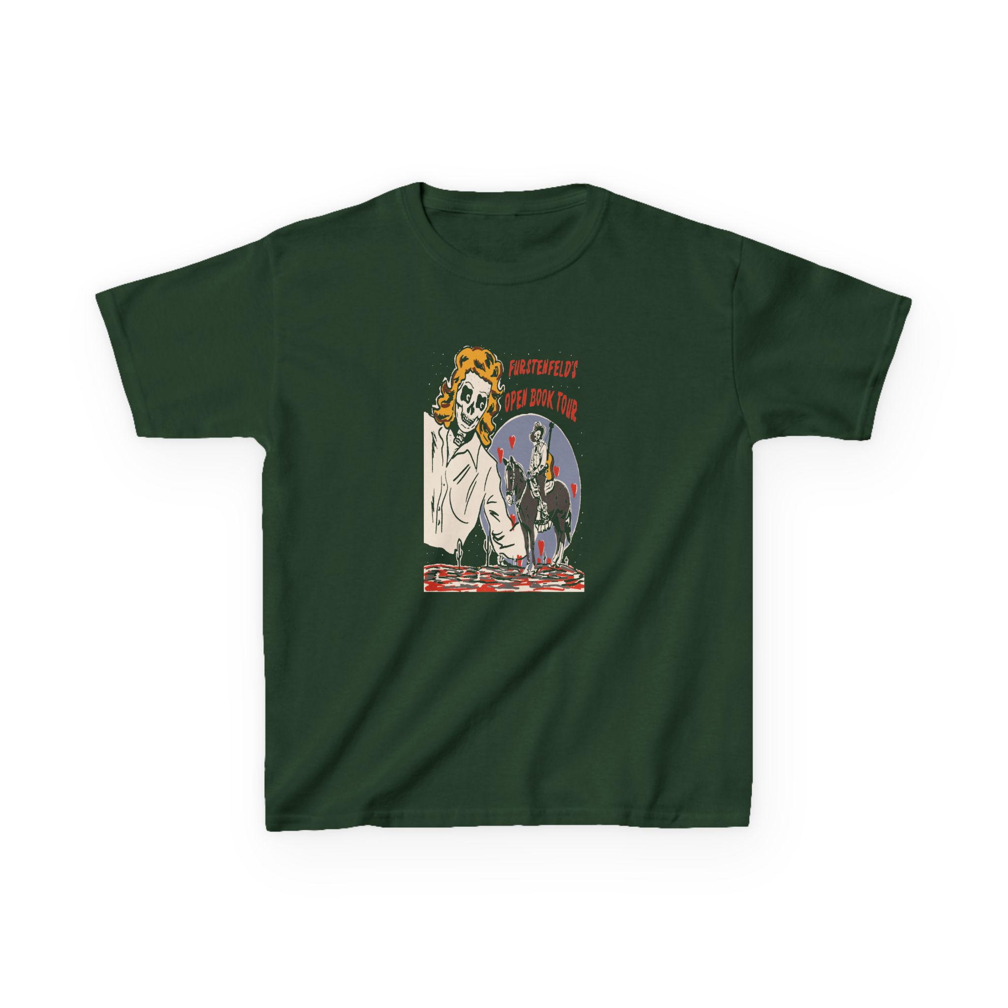 Blue October Open Book Skeleton Cowboy Kids Heavy Cotton™ Tee - Image 3