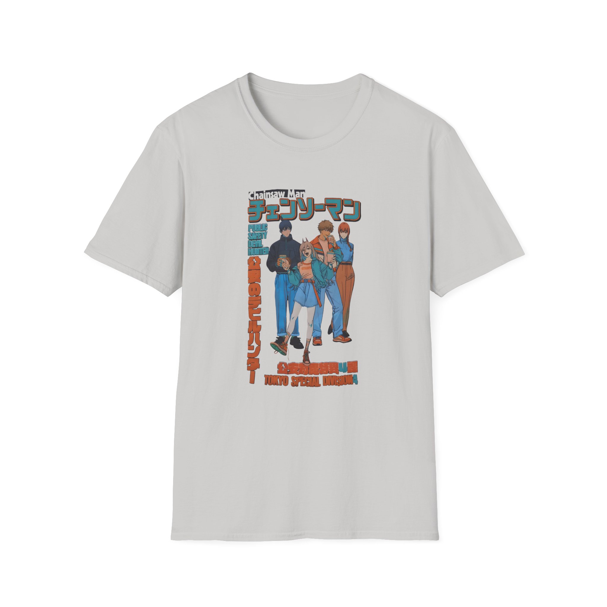 Chainsaw Man Group Unisex Softstyle T-Shirt - Image 3