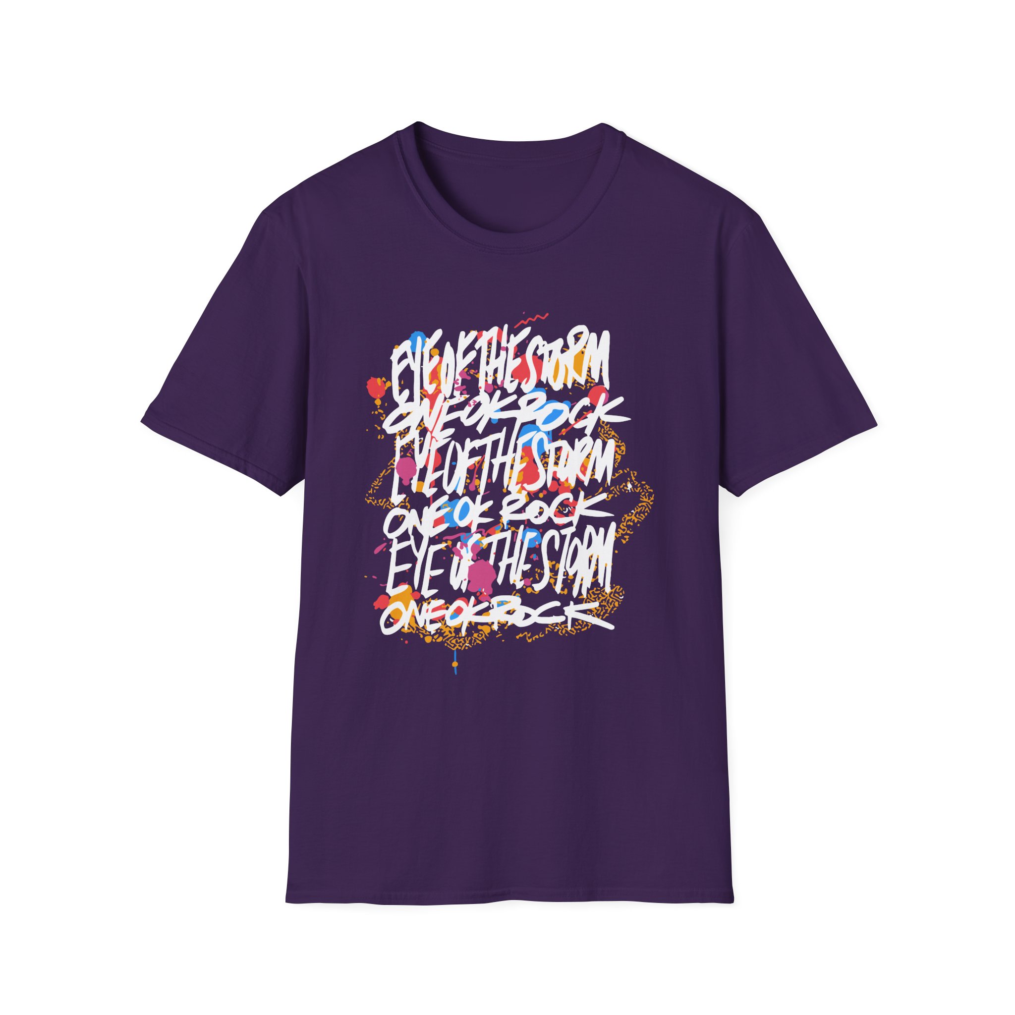 One Ok Rock Painted Storm Unisex Softstyle T-shirt - Image 17