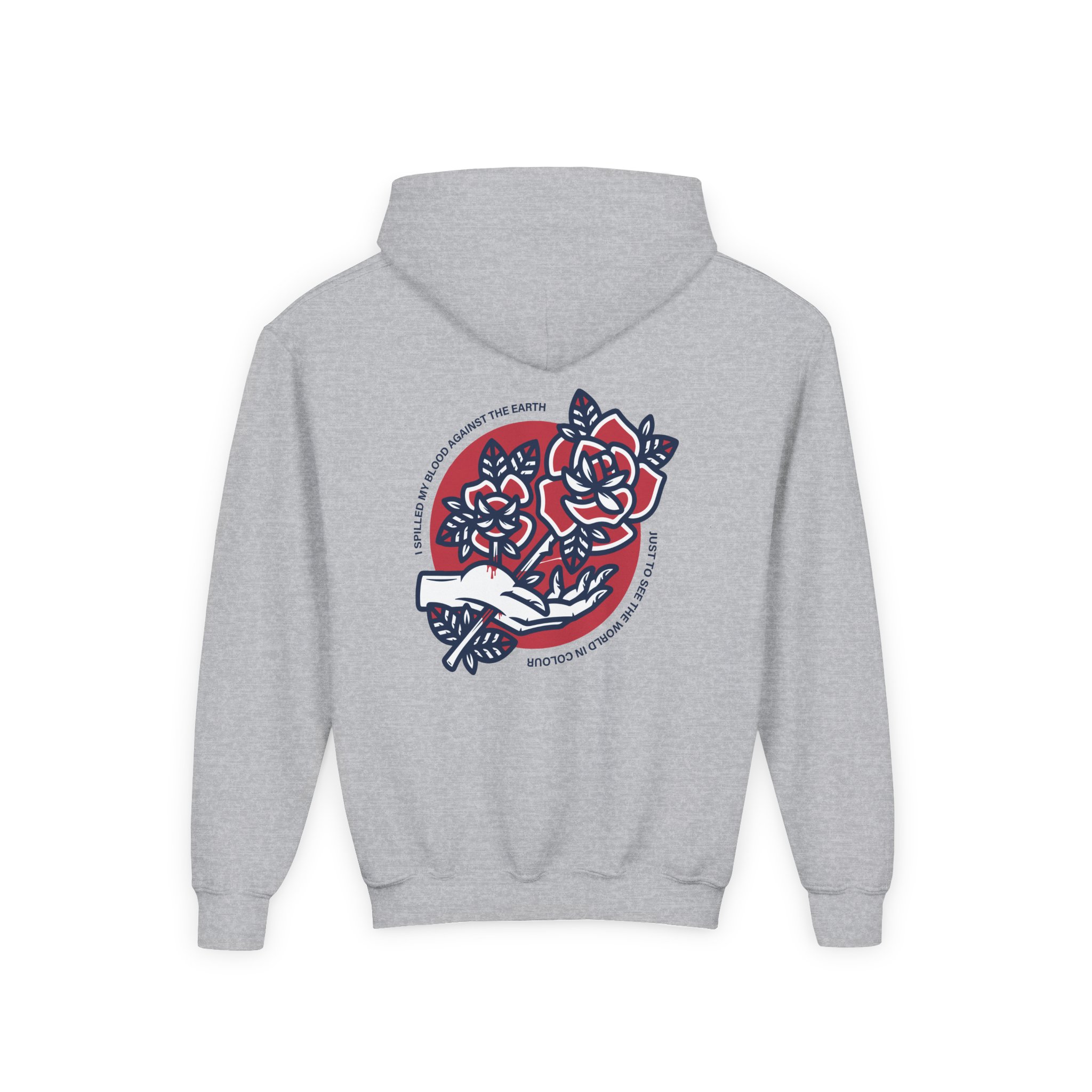 Polaris Rose Youth Heavy Blend Hooded Sweatshirt - Image 4