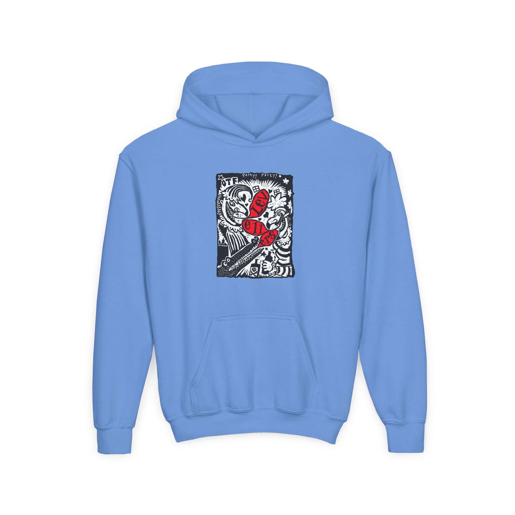 Levellers Party Party Youth Heavy Blend Hooded Sweatshirt - Image 7
