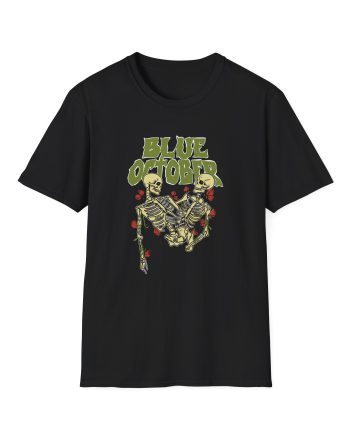 Blue October Skeleton Buddies Unisex Softstyle T-Shirt
