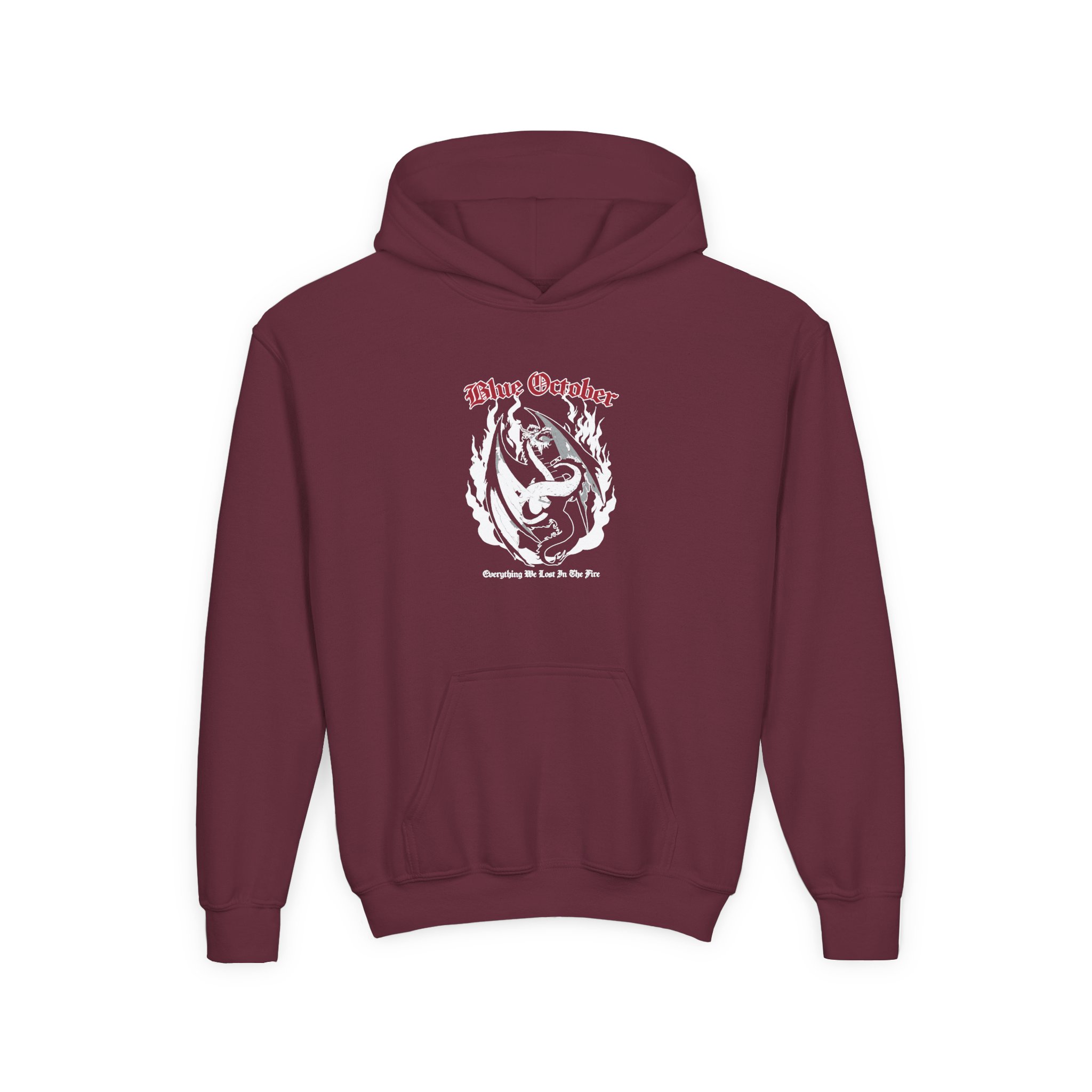 Blue October Ewlitf Dragon Youth Heavy Blend Hooded Sweatshirt - Image 3