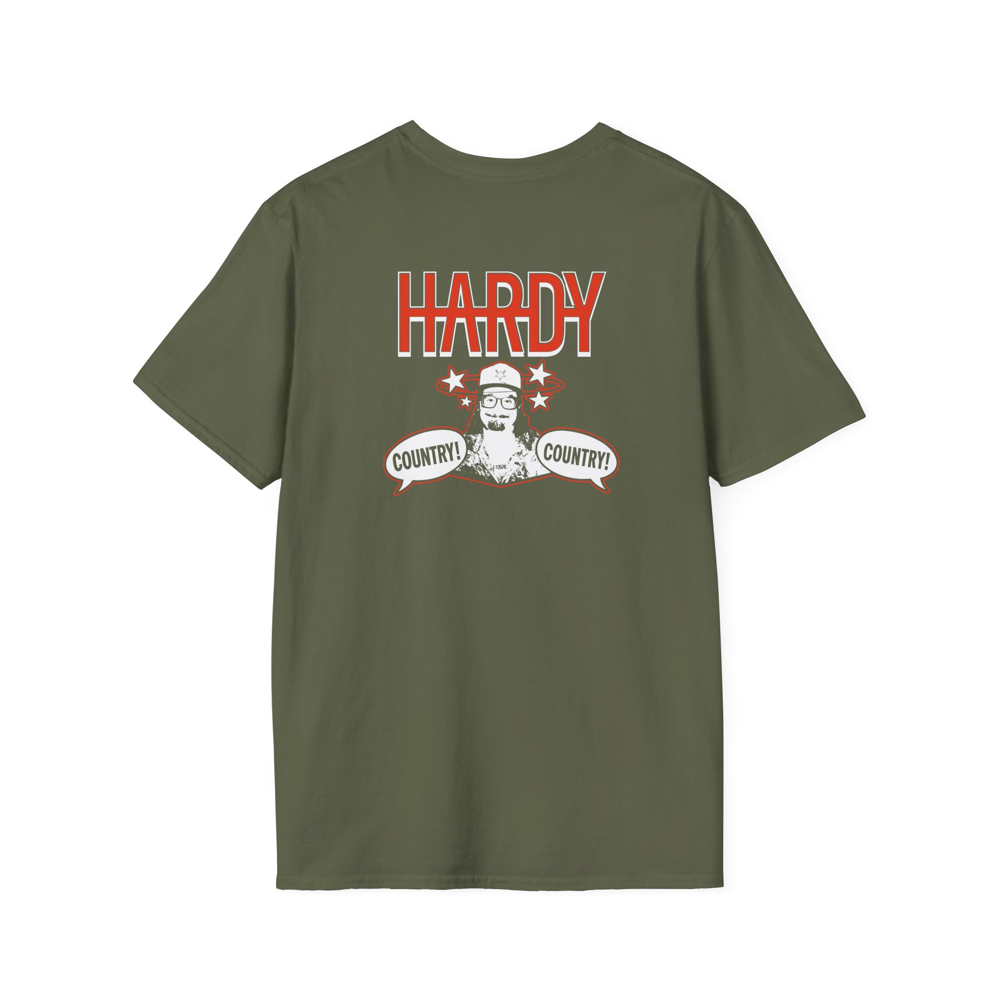 Hd COUNTRY! COUNTRY! Black Unisex Softstyle T-Shirt - Image 6