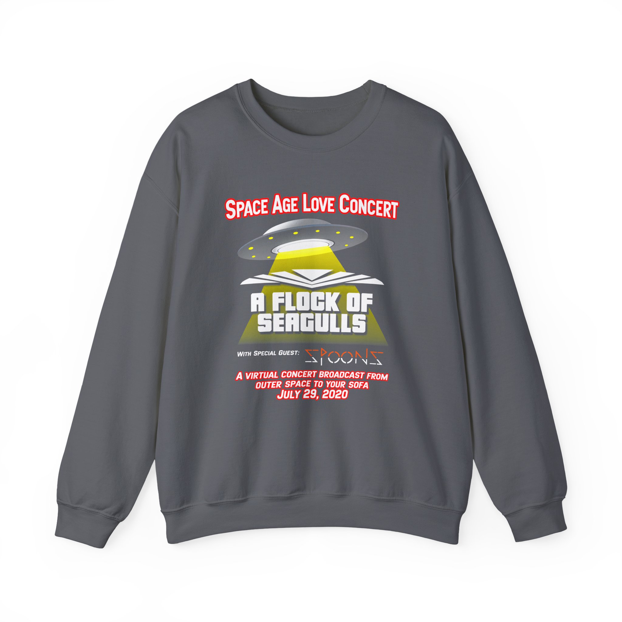A Flock of Seagulls Space Age Love Concert Unisex Heavy Blend™ Crewneck Sweatshirt - Image 9