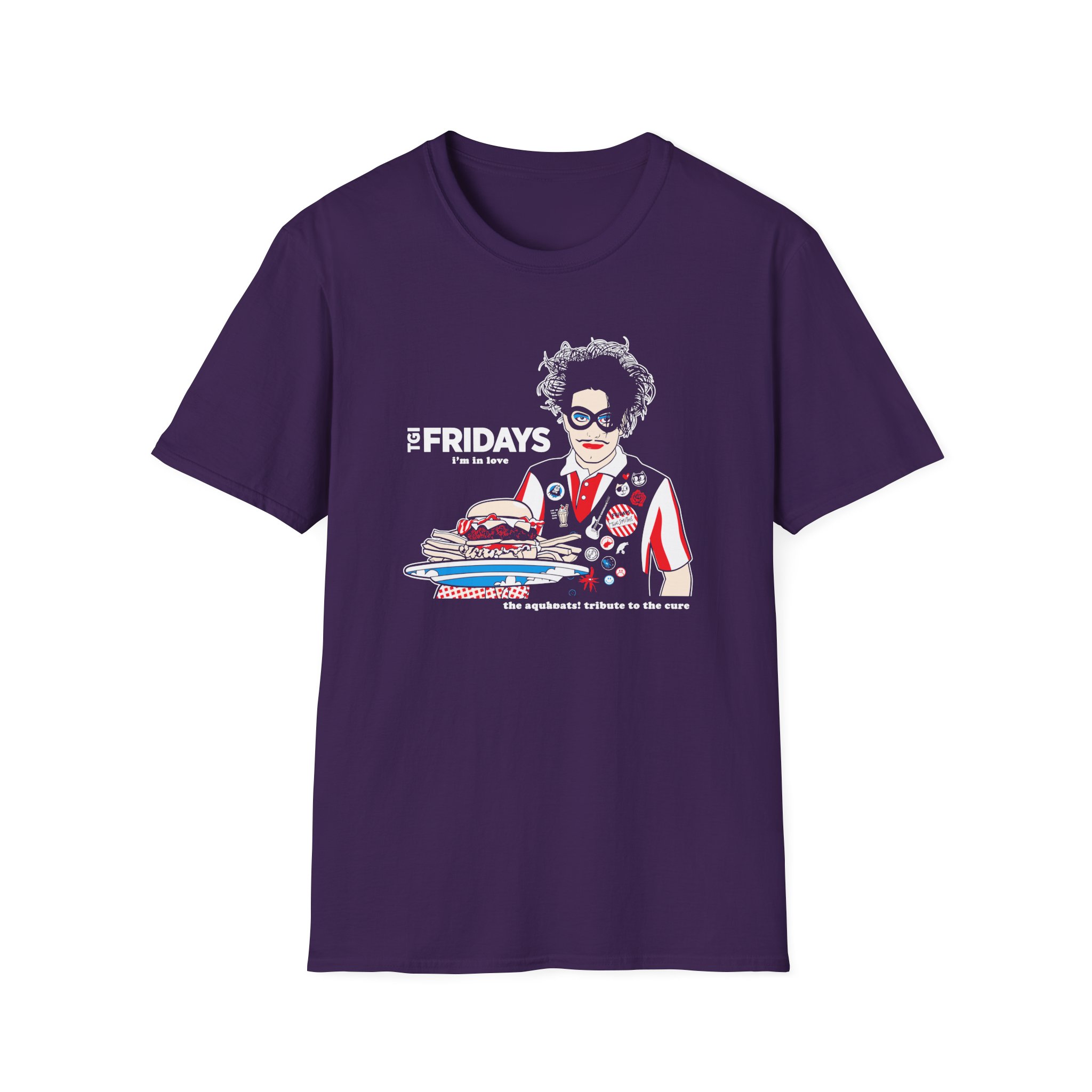 The Aquabats! TGI Fridays I’m In Love Tribute To The Cure Unisex Softstyle T-Shirt - Image 15