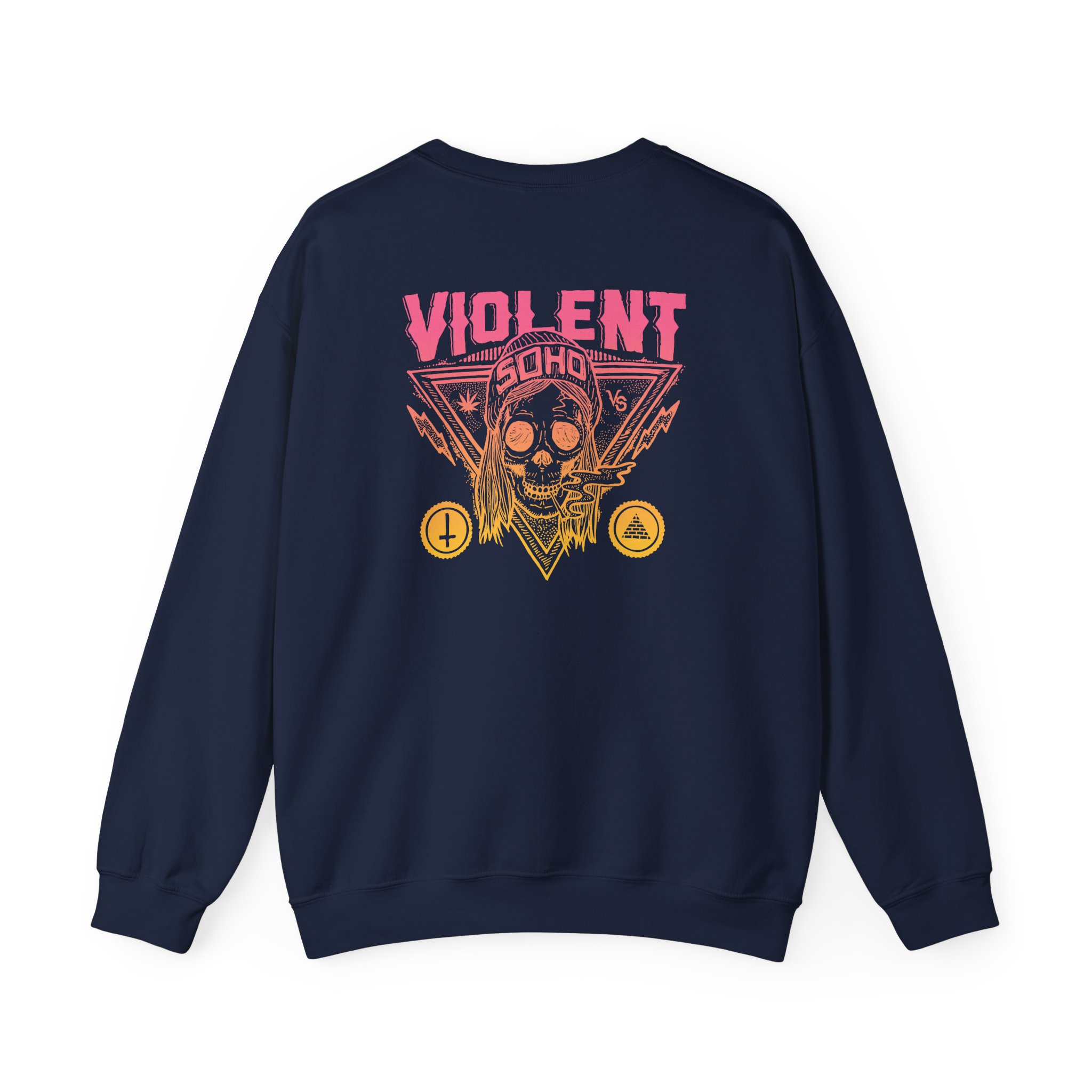 Violent Soho Blazin' Skull Gradient Unisex Heavy Blend™ Crewneck Sweatshirt - Image 12