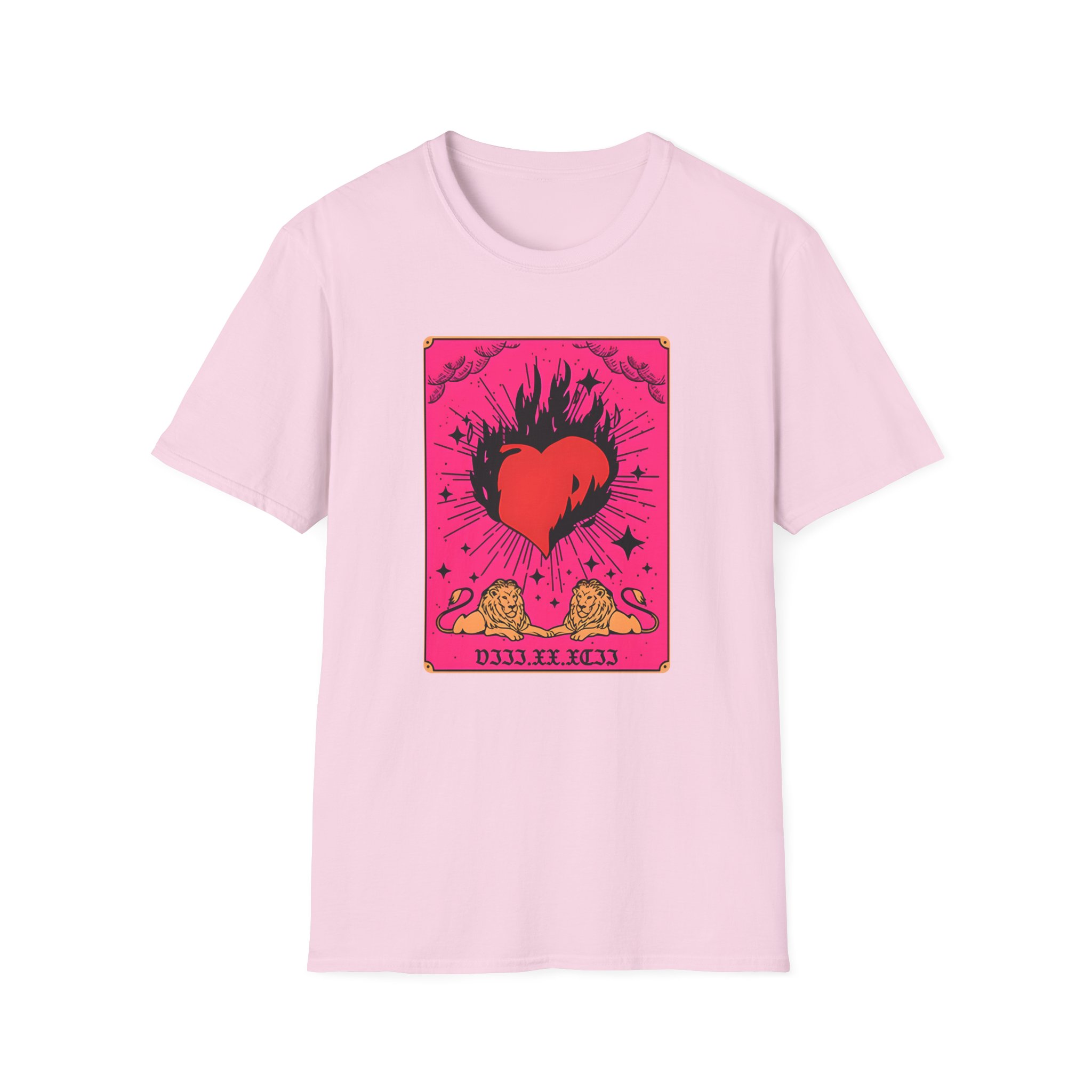 D L Burning Heart Unisex Softstyle T-Shirt - Image 15