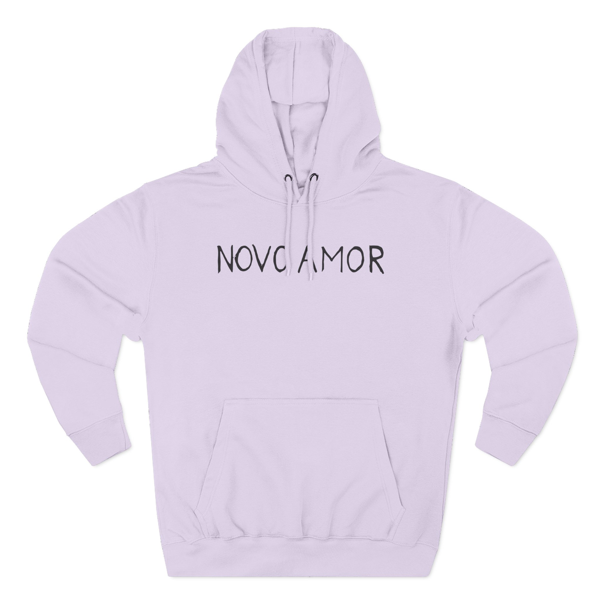 Novo Amor Text Three-Panel Fleece Hoodie - Image 11