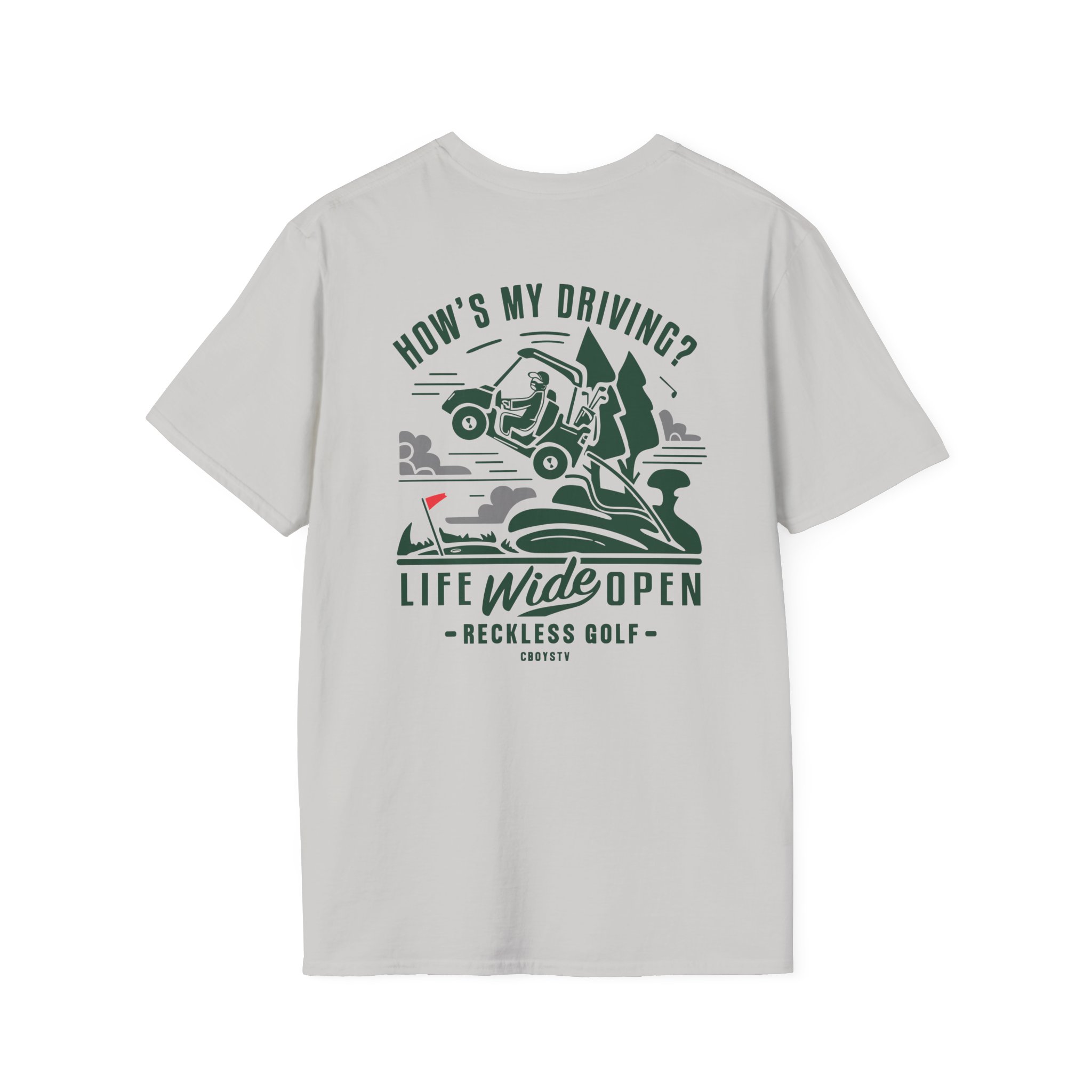 Cboystv How's My Driving Unisex Softstyle T-Shirt - Image 6