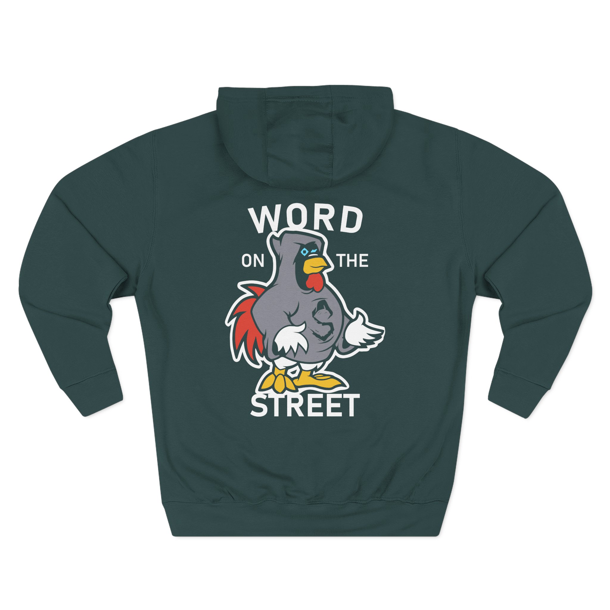 Shroud Chicken Word On The Street Three-Panel Fleece Hoodie - Image 8