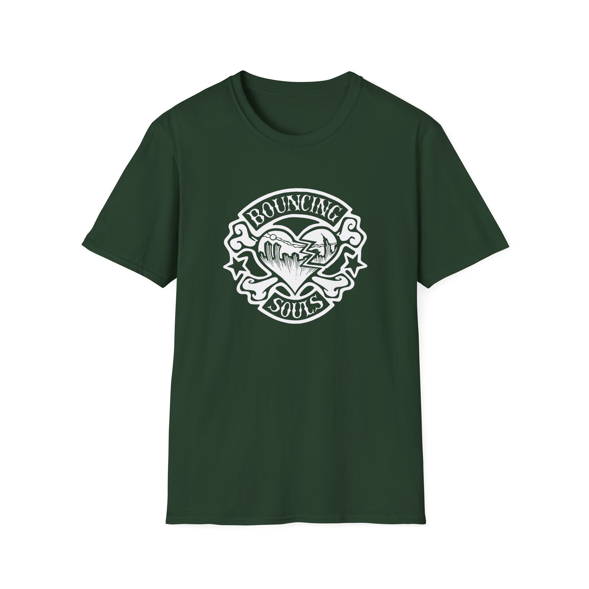 Cold Cuts the Bouncing Souls Rocker Heart Unisex Softstyle T-Shirt - Image 9