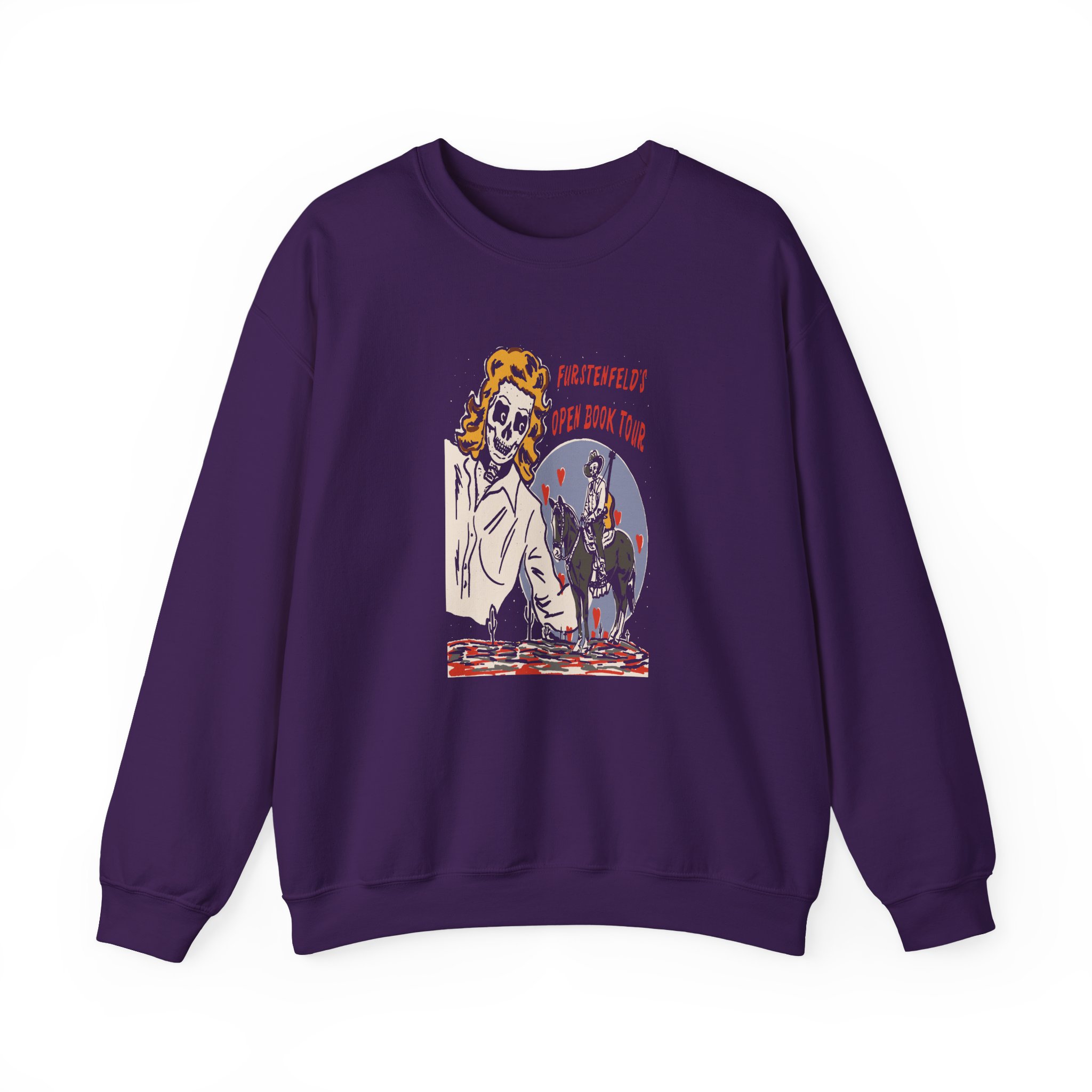 Blue October Open Book Skeleton Cowboy Unisex Heavy Blend™ Crewneck Sweatshirt - Image 13