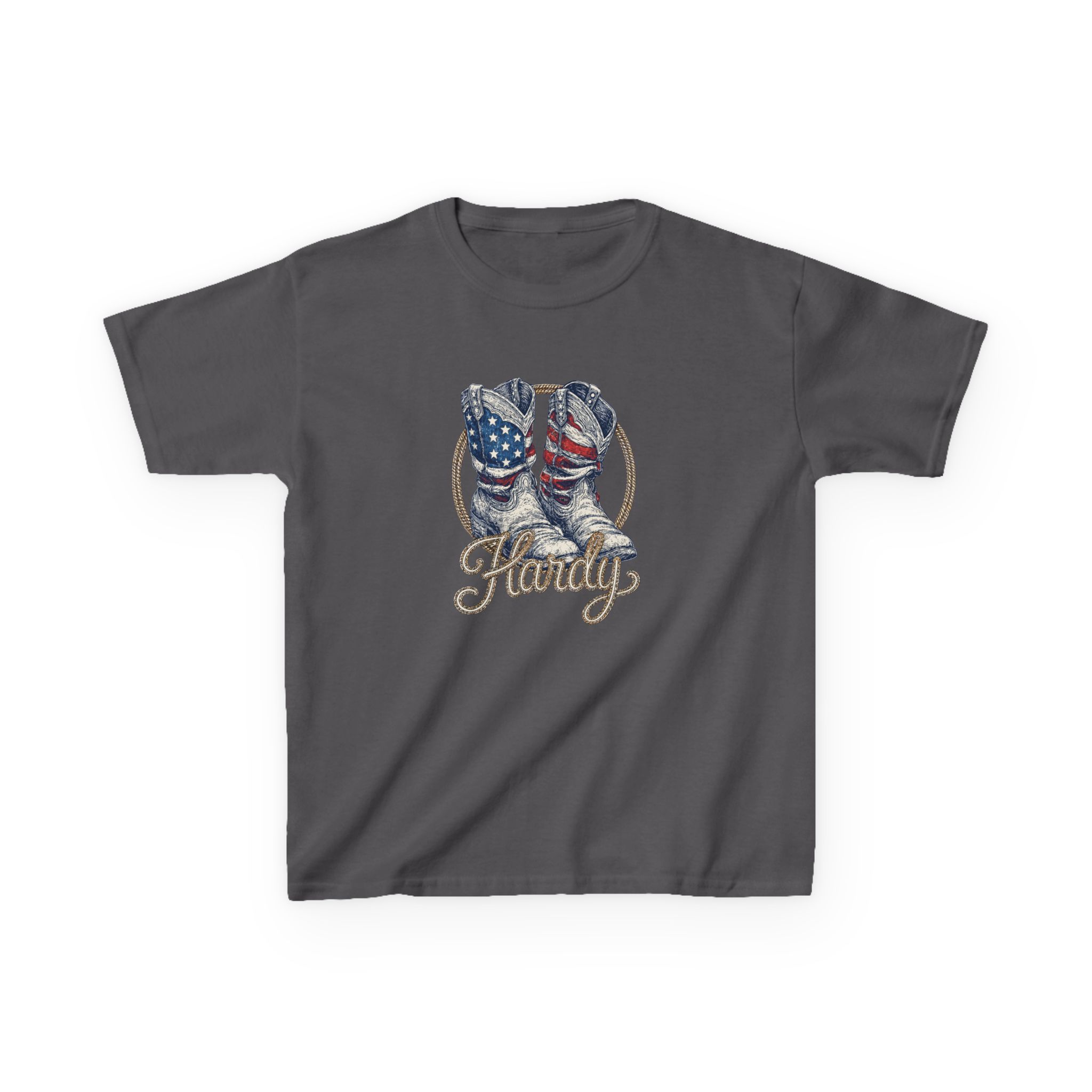 Hd Boots Americana Ringer Kids Heavy Cotton™ Tee - Image 19