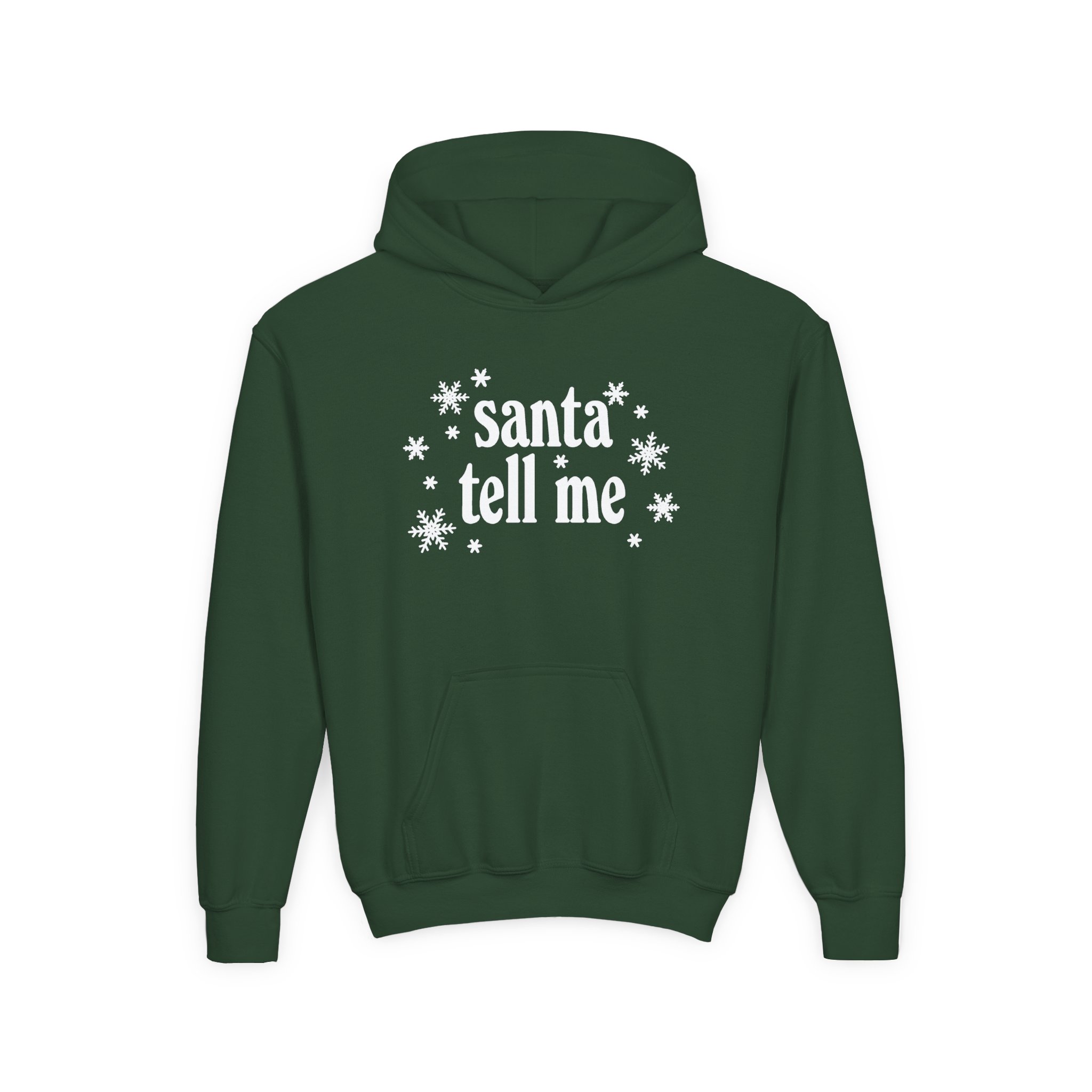 AG Santa Tell Me Youth Heavy Blend Hooded Sweatshirt - Image 5