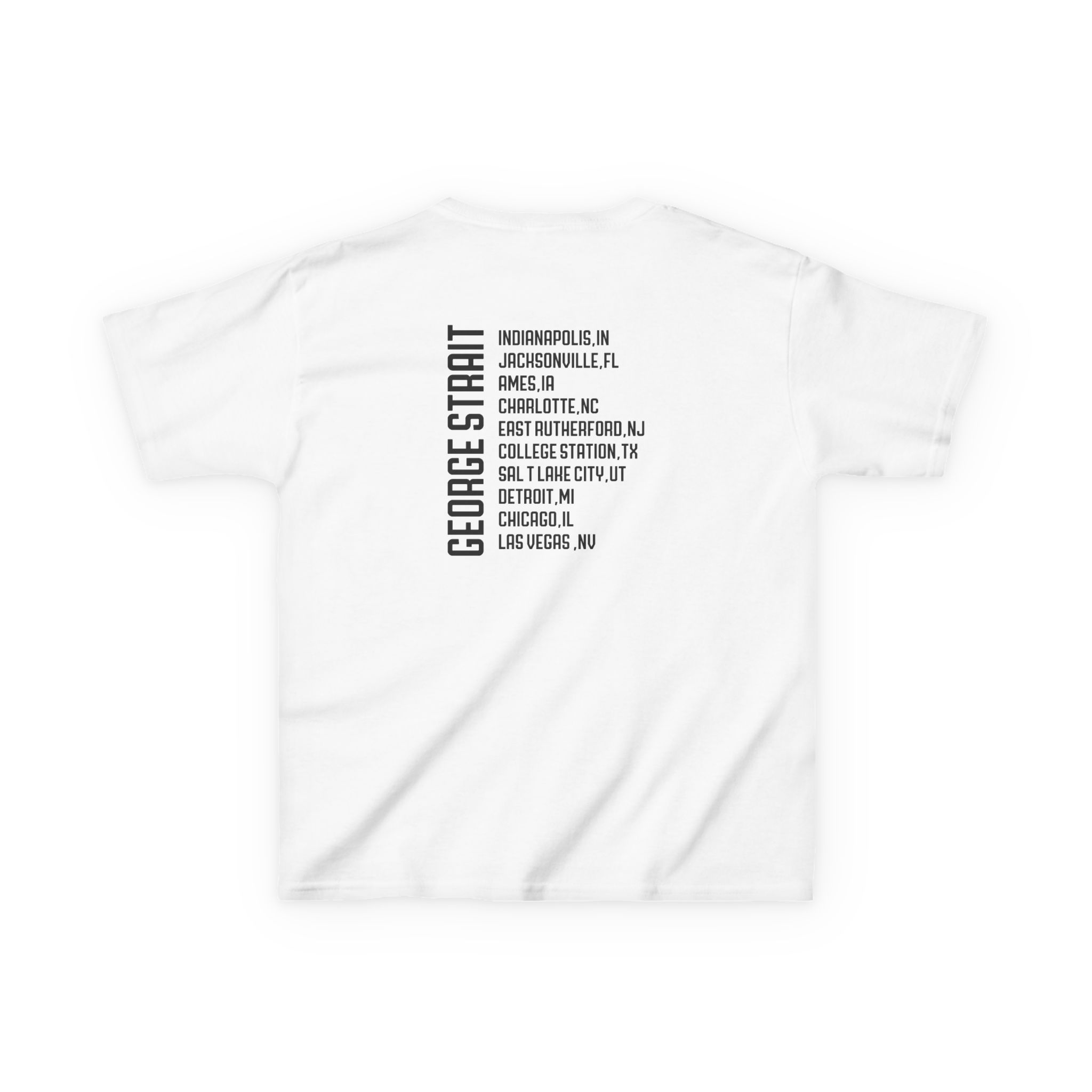 Kids George Strait Heather Denim Silhouette Heavy Cotton™ Tee - Image 2