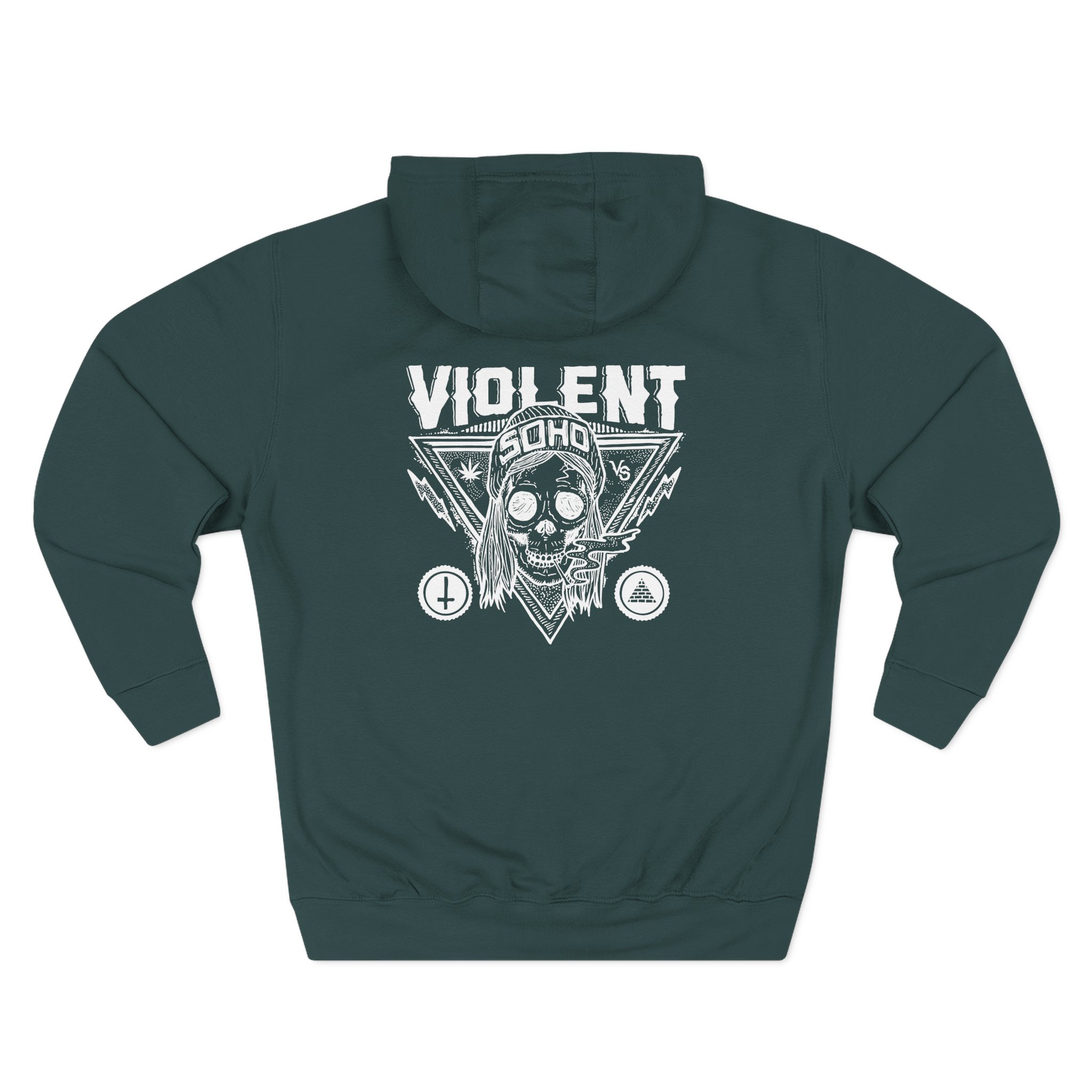 Violent Soho Blazin Skull Three-Panel Fleece Hoodie - Image 8