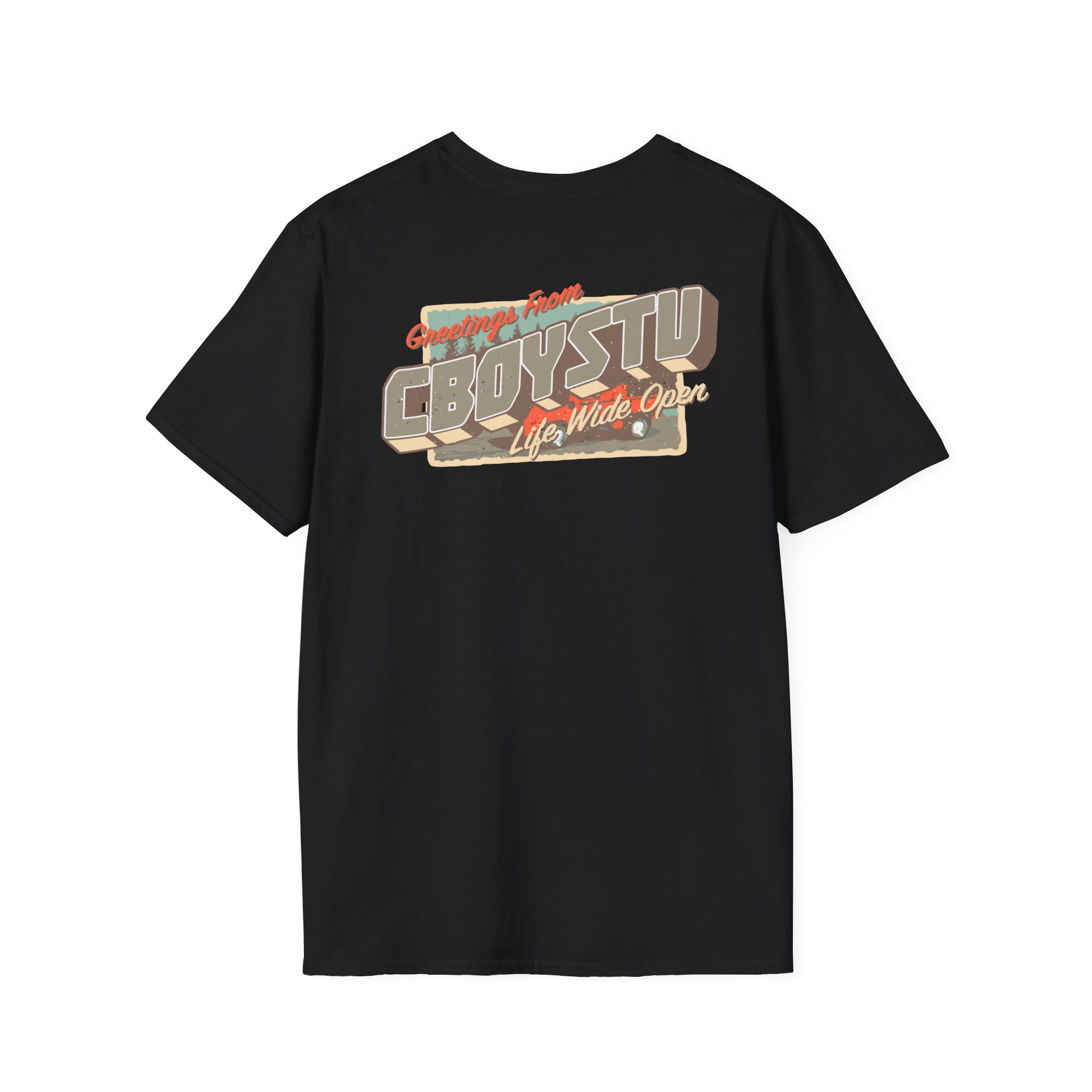 Cboystv Postcard Unisex Softstyle T-Shirt - Image 2