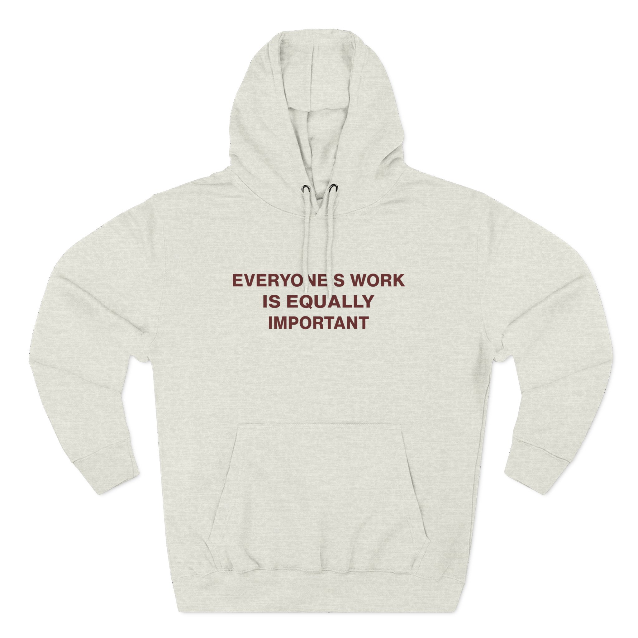 Jenny Holzer Everyone's Work is Equally Important Three-Panel Fleece Hoodie - Image 9
