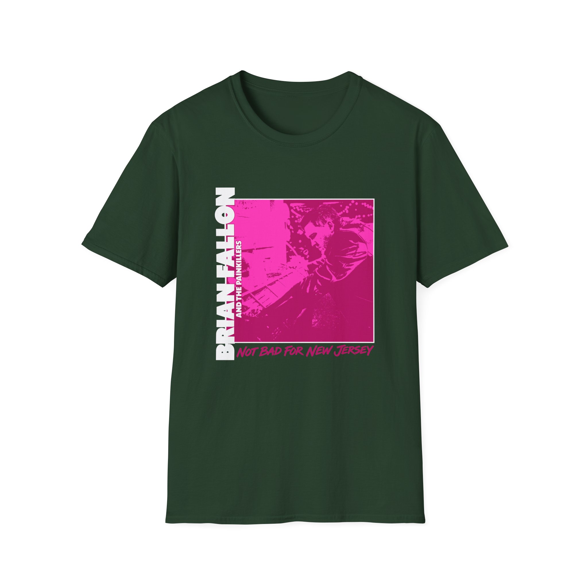 Brian Fallon Not Bad Pink Graphic Unisex Softstyle T-shirt - Image 5