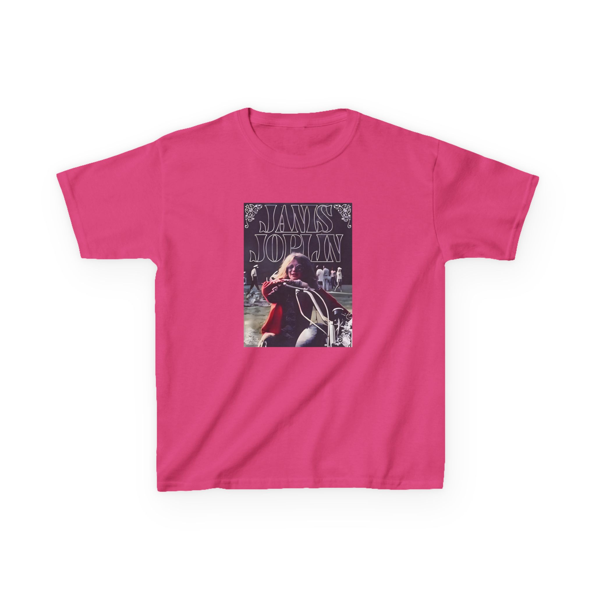 Janis Joplin Greatest Hits Motorcycle Cover Kids Heavy Cotton™ Tee - Image 21