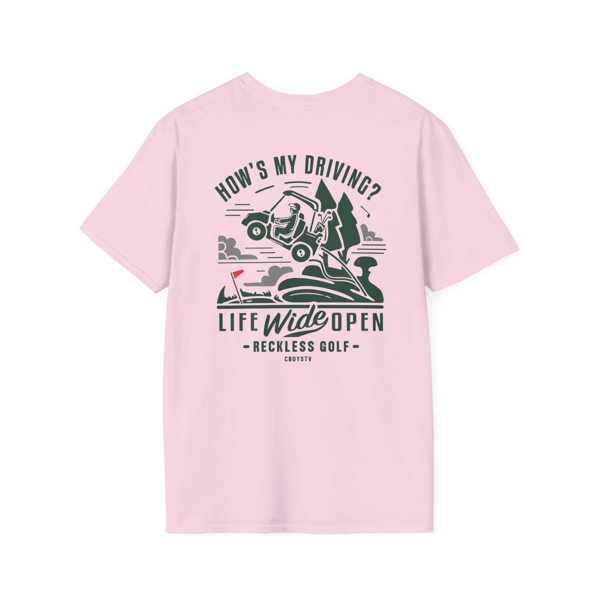 Cboystv How's My Driving Unisex Softstyle T-Shirt - Image 14