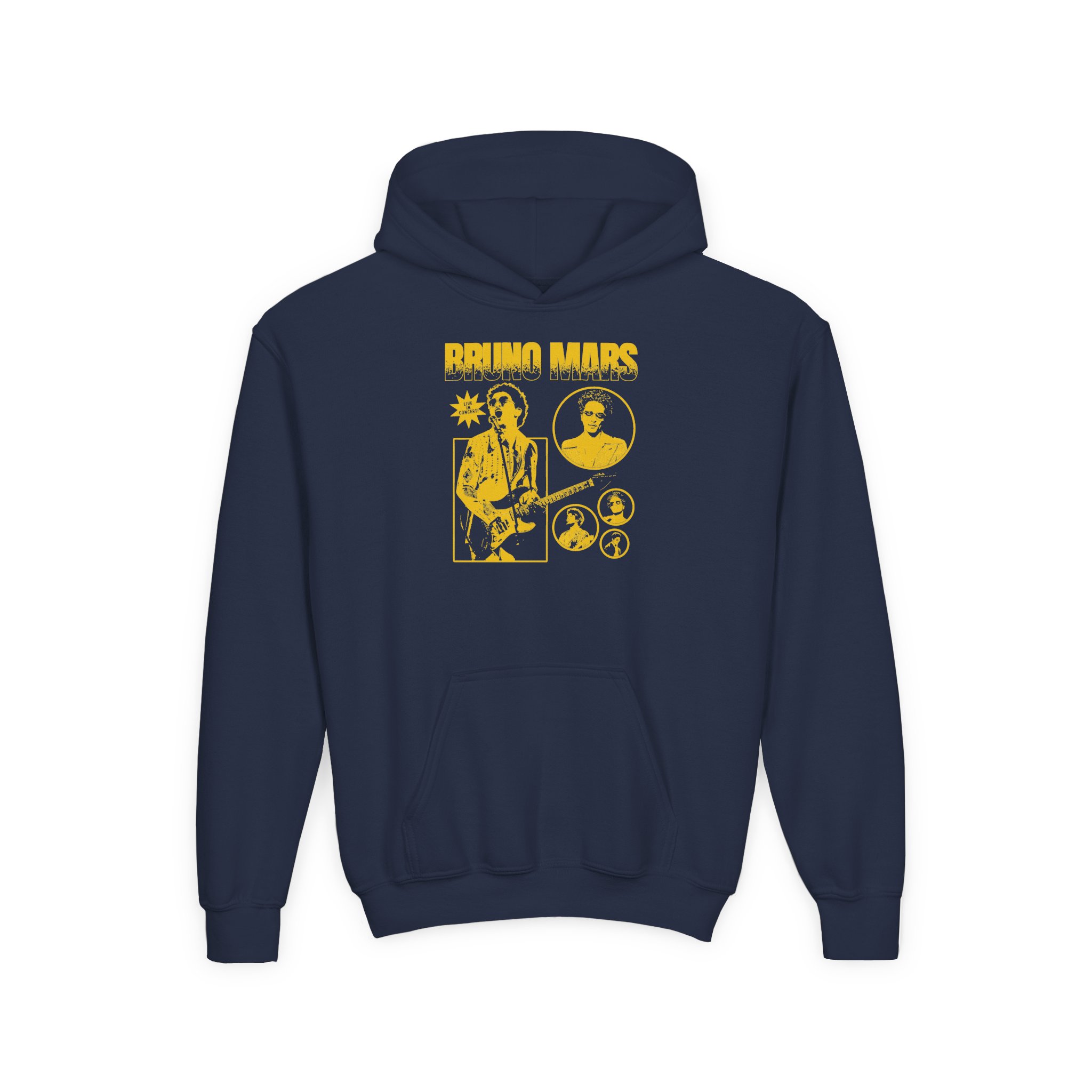Bruno Mars Youth Heavy Blend Hooded Sweatshirt - Image 7