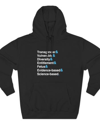 D L Three-panel Fleece Hoodie