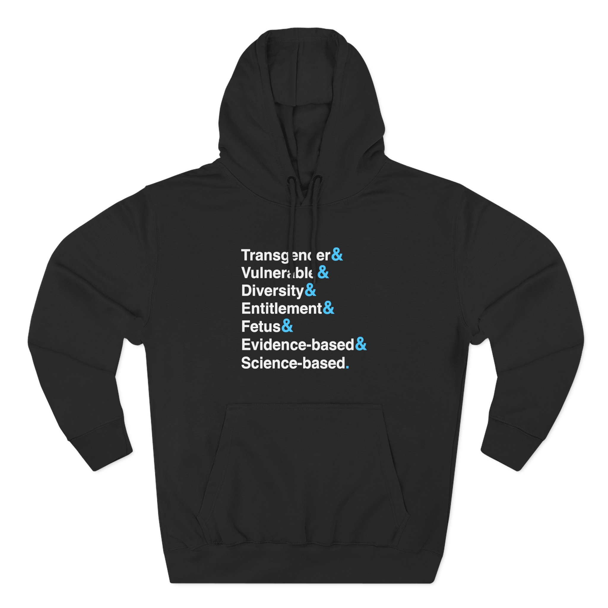D L Three-panel Fleece Hoodie
