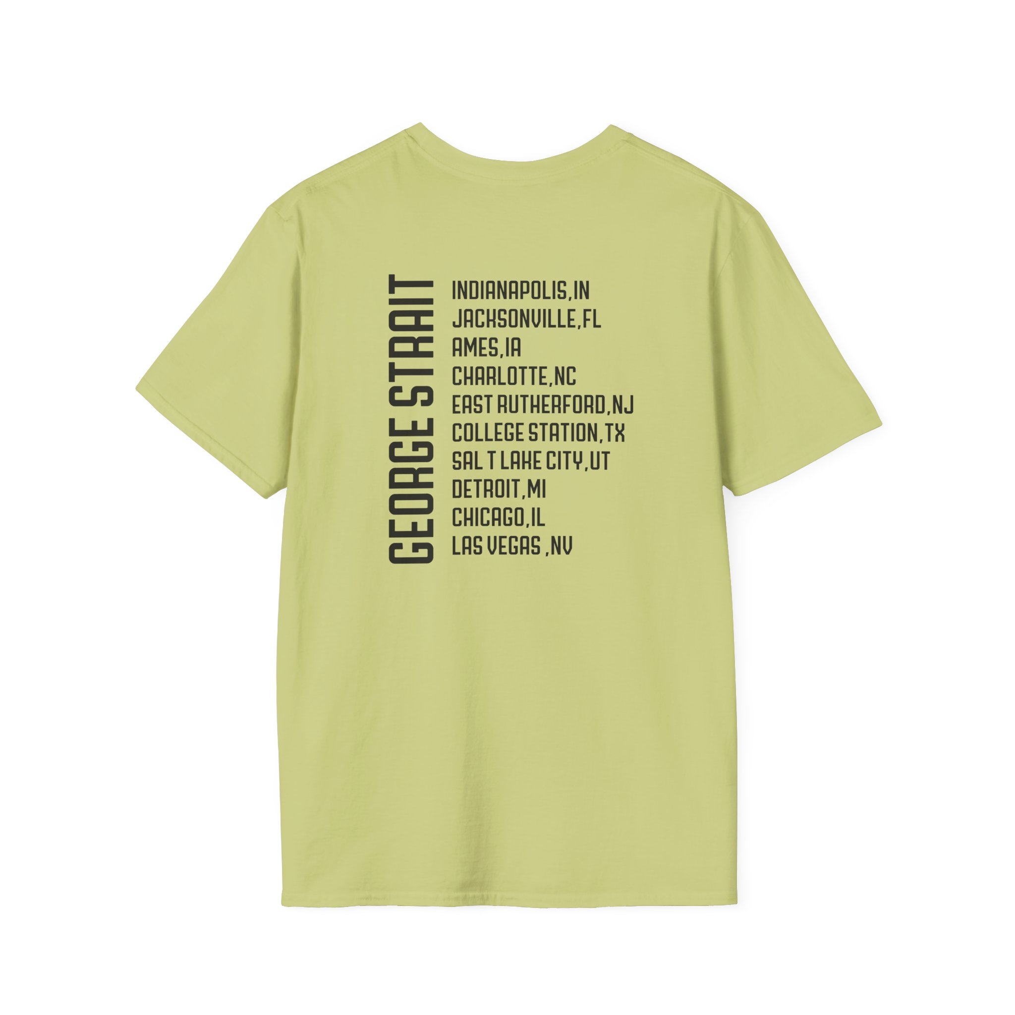 George Strait Heather Denim Silhouette Unisex Softstyle T-Shirt - Image 14