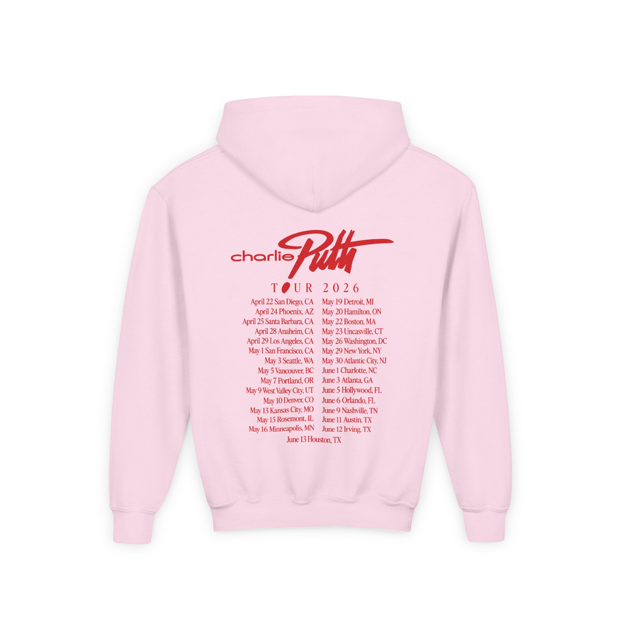 Charlie Puth Whatever's Clever! 2026 Youth Heavy Blend Hooded Sweatshirt - Image 8