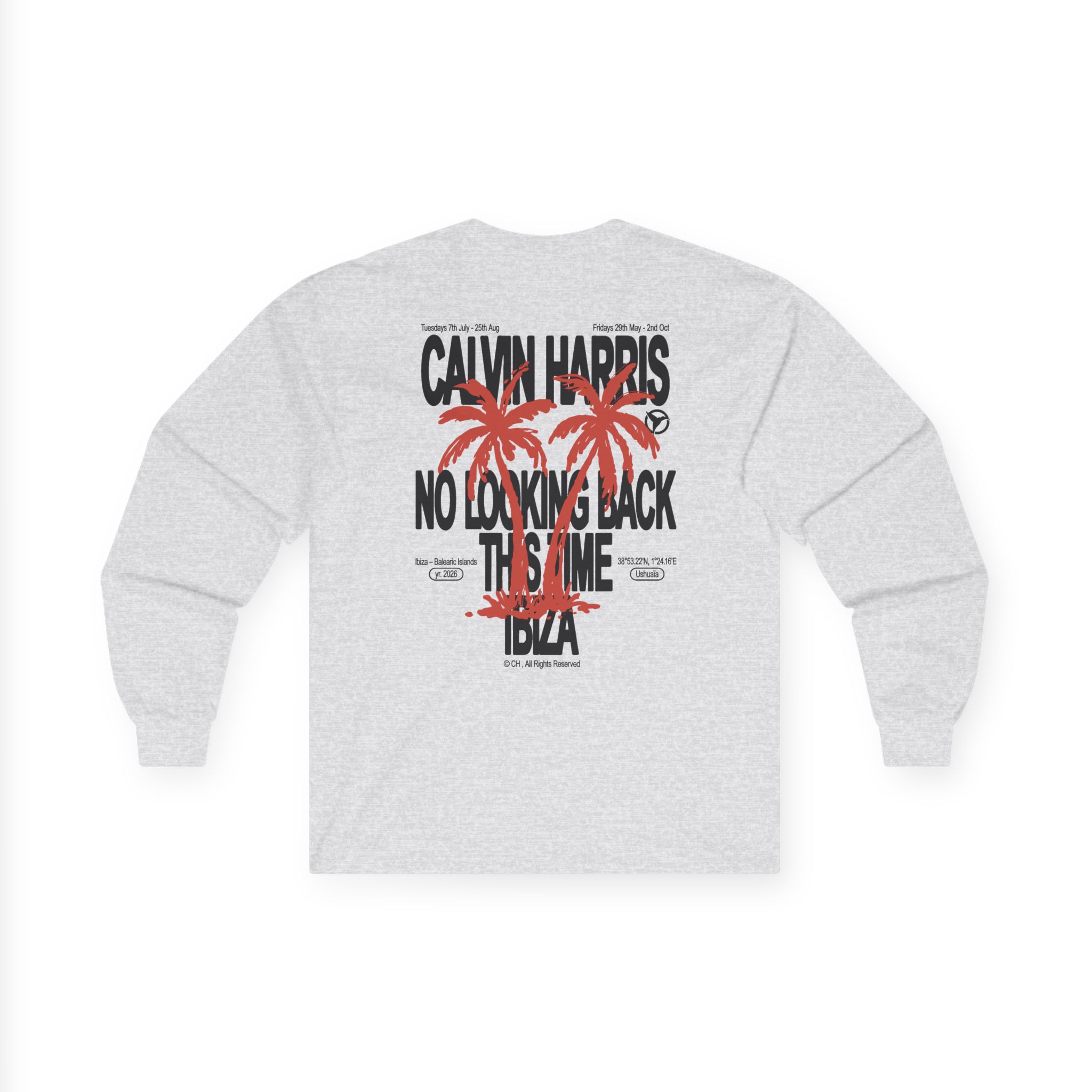Calvin Harris Ecru Palm Unisex Ultra Cotton Long Sleeve Tee - Image 4
