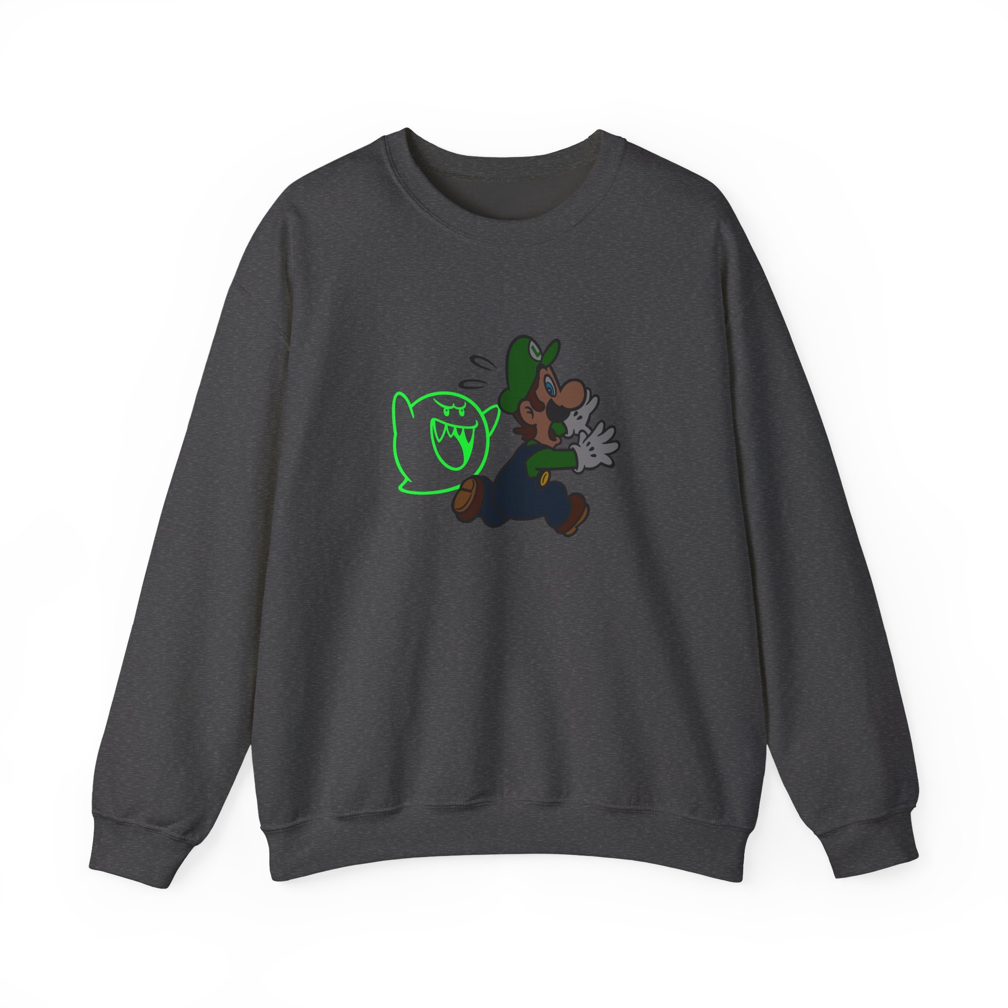 NTD Luigi™ and Boo Unisex Heavy Blend™ Crewneck Sweatshirt - Image 13