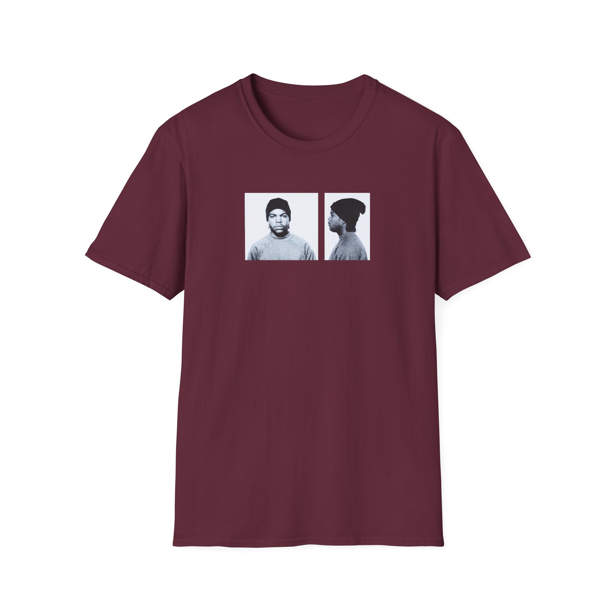 Ice Cube Mug Shot Unisex Softstyle T-Shirt - Image 3