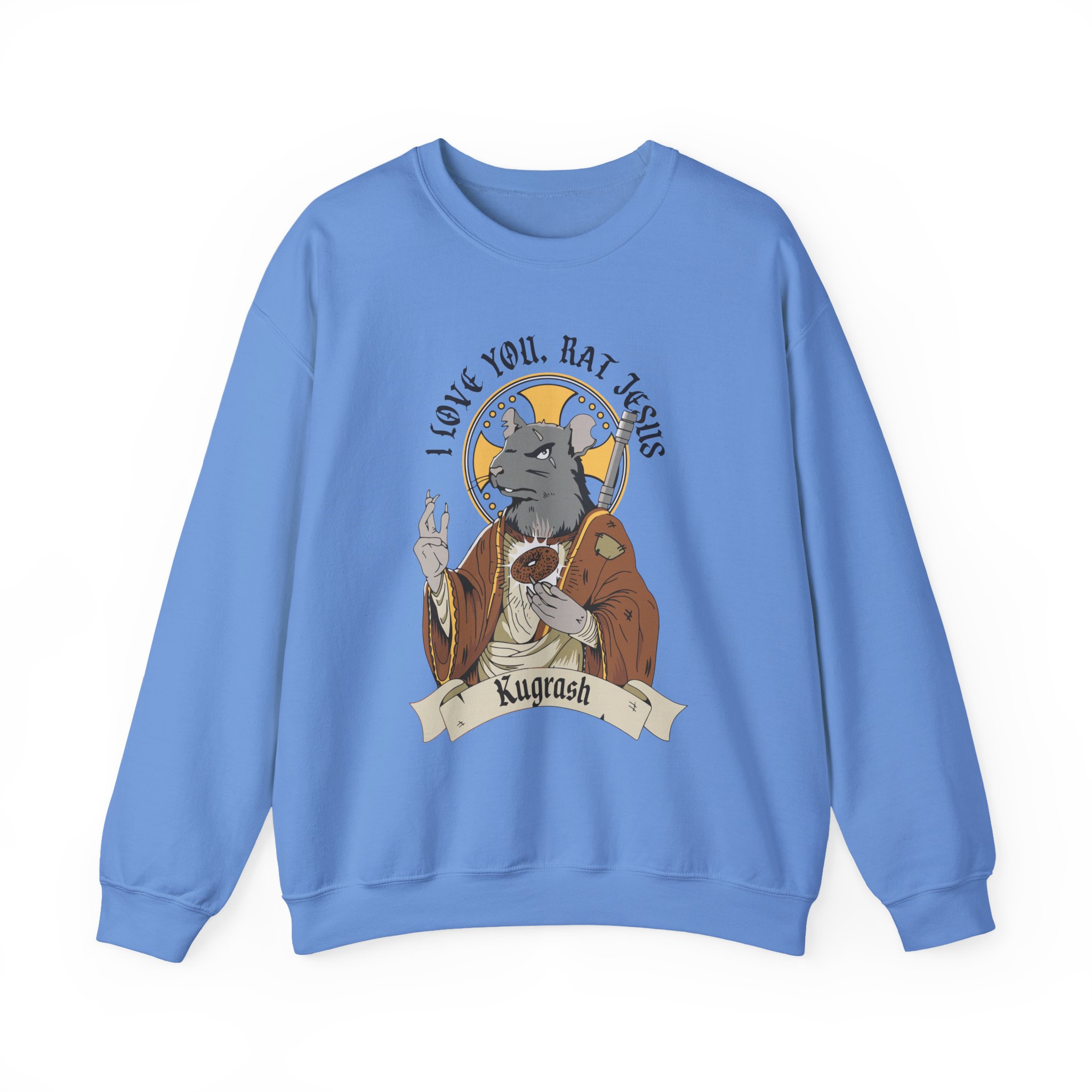 Dropout Rat Jesus Unisex Heavy Blend™ Crewneck Sweatshirt - Image 9